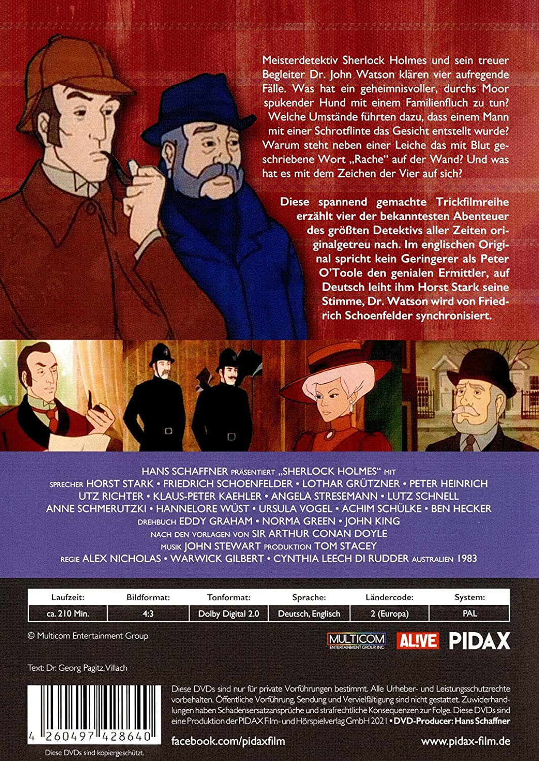 Sherlock Holmes Trickfilm Collection / 4 spannende Filme