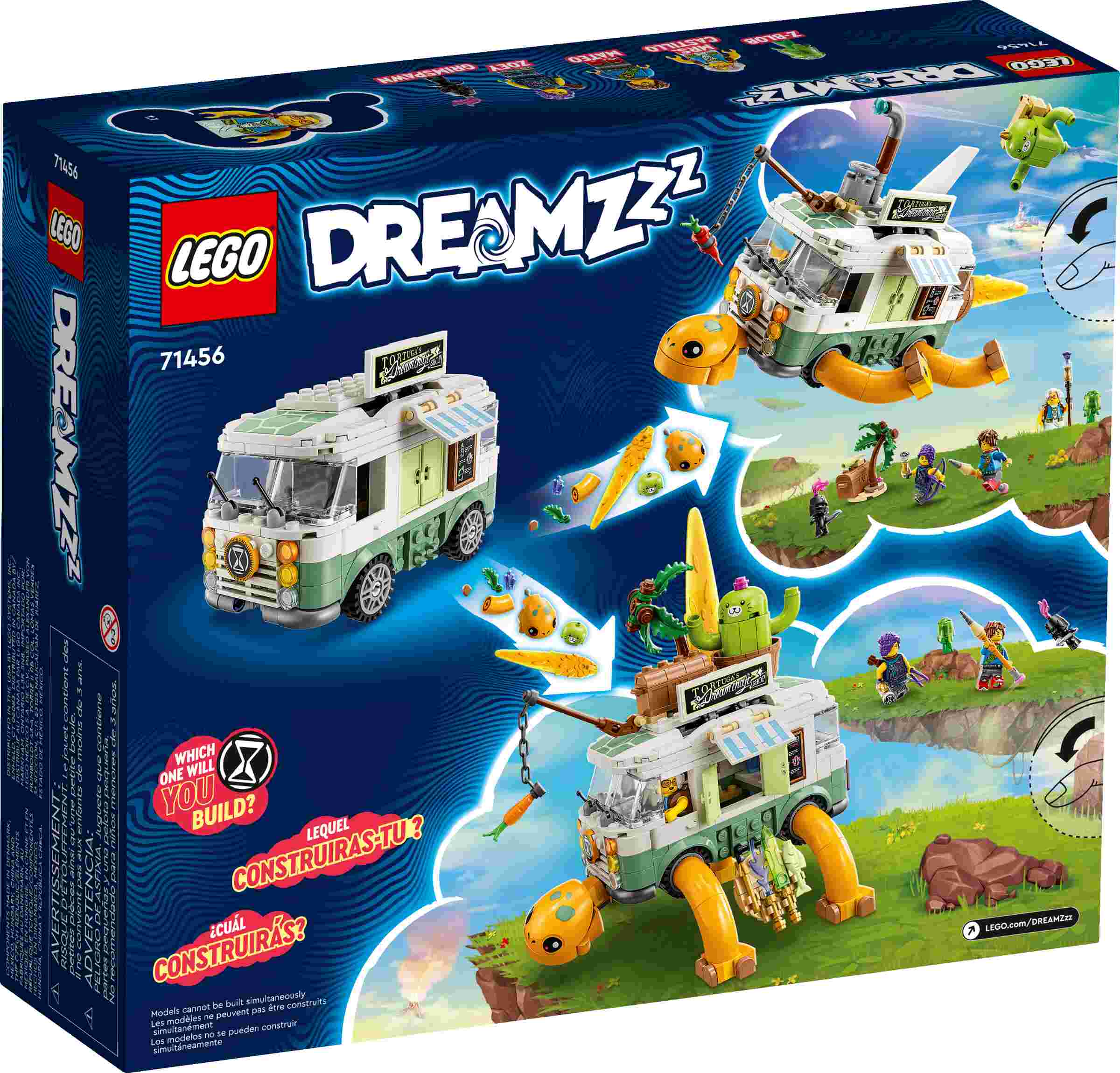LEGO 71456 DREAMZzz Mrs. Castillos Schildkrötenbus, 2 Baumöglichkeiten
