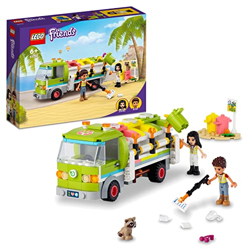 LEGO 41712 Friends Recycling-Auto mit Emma und River 3 Mülleimer, Papier