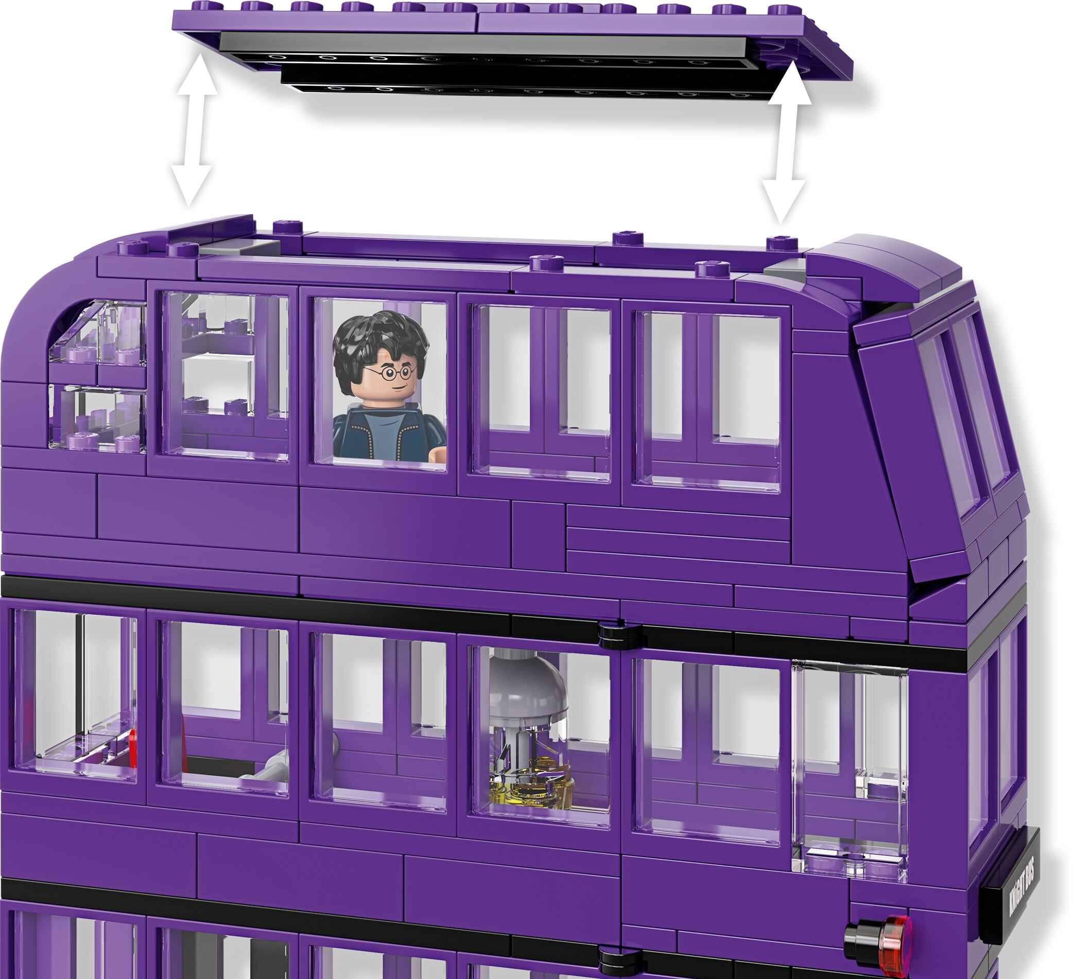 LEGO 75957 Harry Potter Der Fahrende Ritter, Dreifachdeckerbus mit 3 Minifiguren