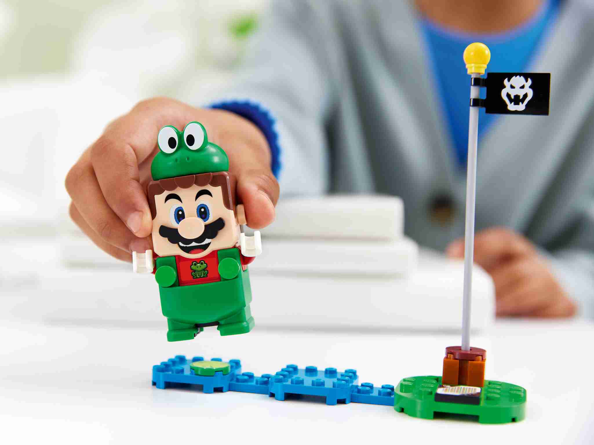 LEGO 71392 Super Mario Frosch-Mario Anzug, Power-Up-Paket, interaktiver Anzug