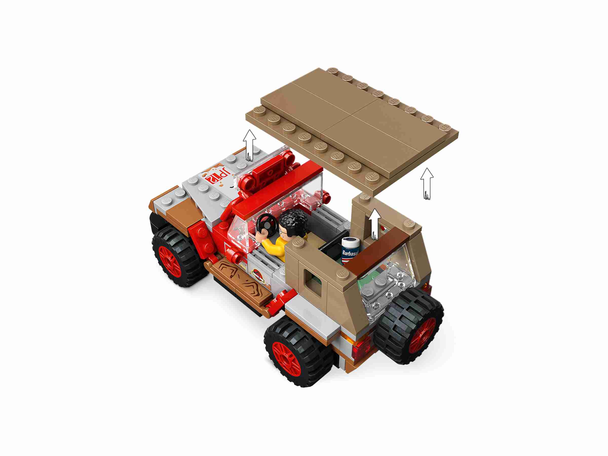 LEGO 76958 Jurassic Park Hinterhalt des Dilophosaurus, Jeep, 1 Minifigur