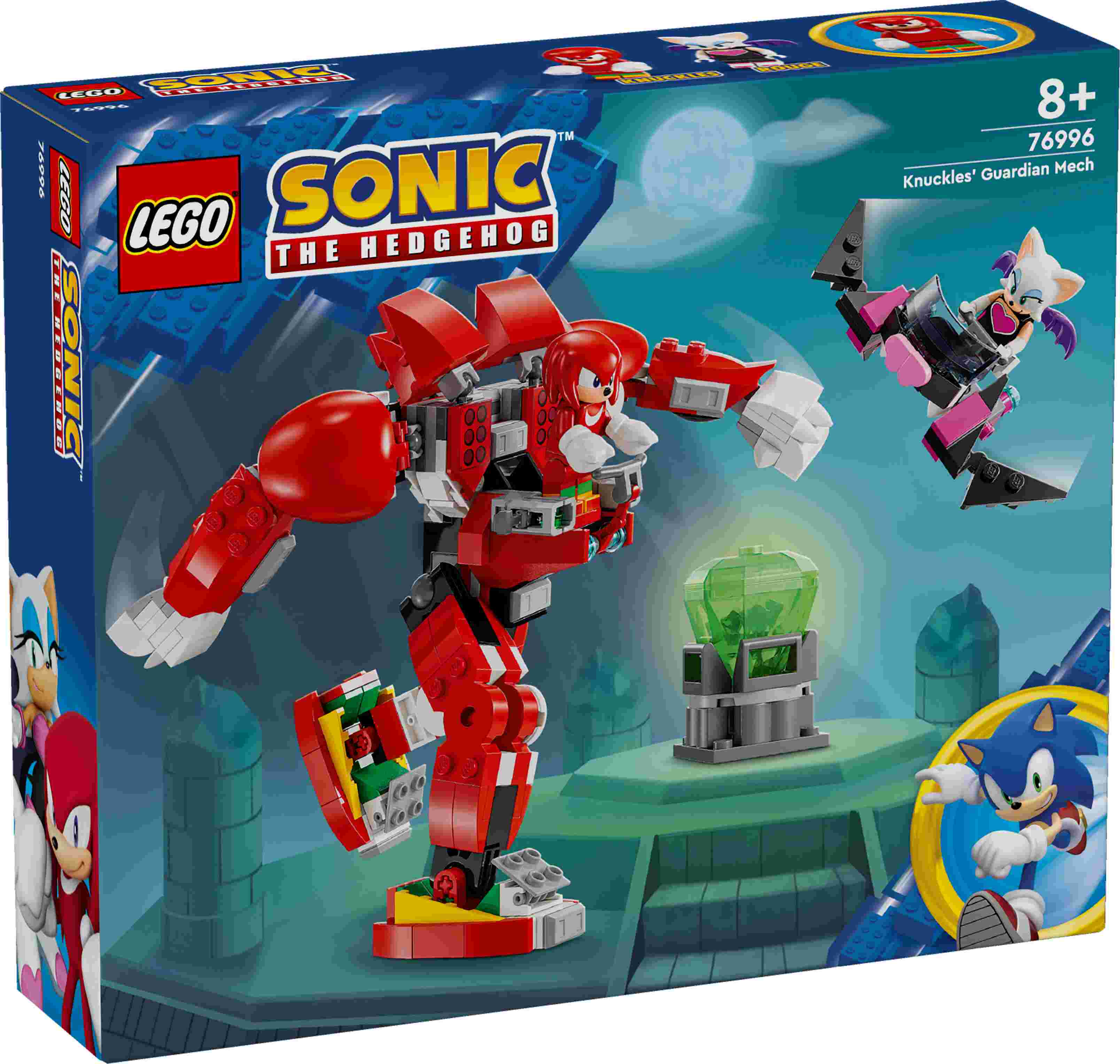 LEGO 76996 Sonic Knuckles‘ Wächter-Mech, Master Emerald, 2 Charaktere