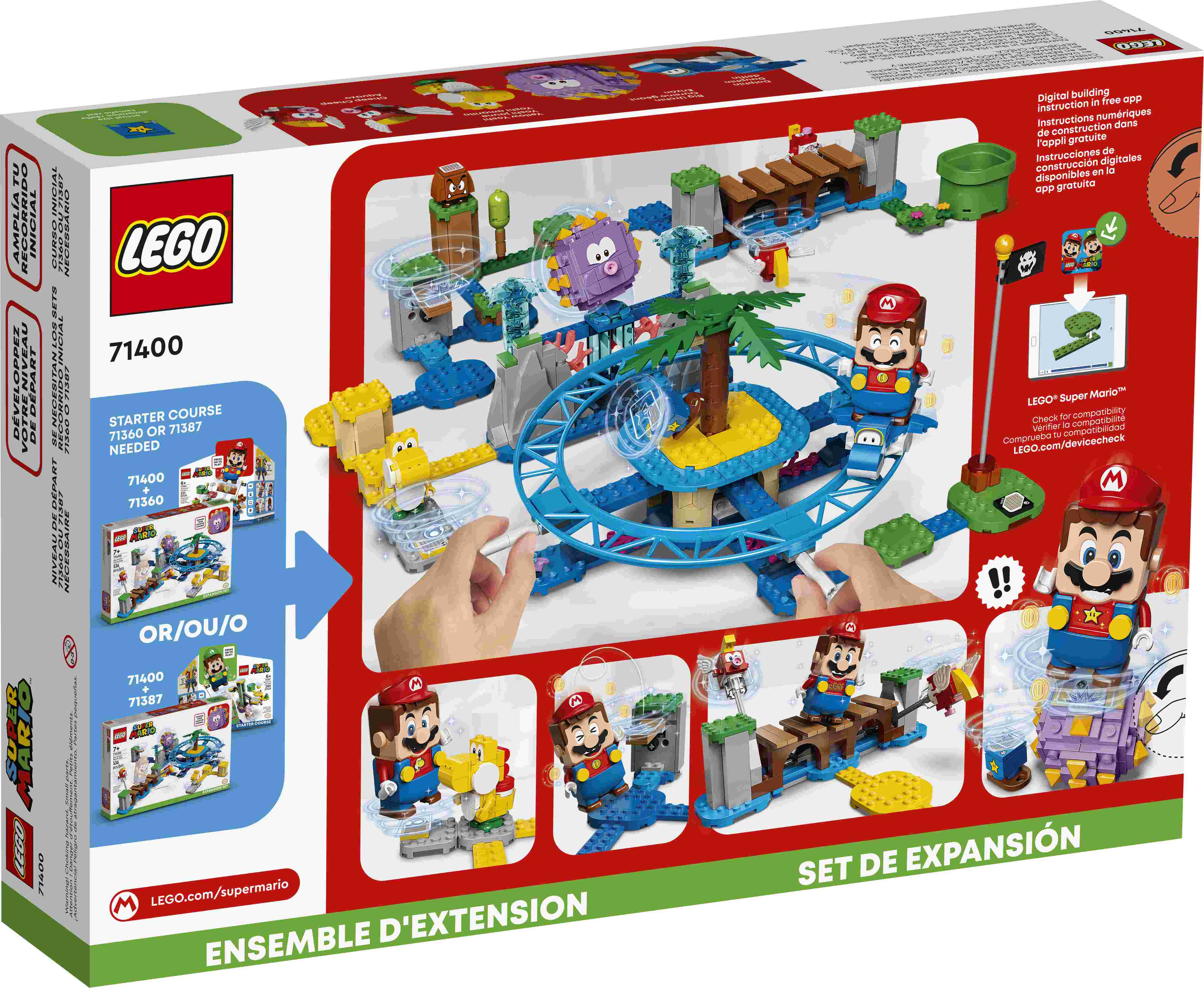 LEGO 71400 Super Mario Maxi-Iglucks Strandausflug mit Figuren von Yoshi u Delfin