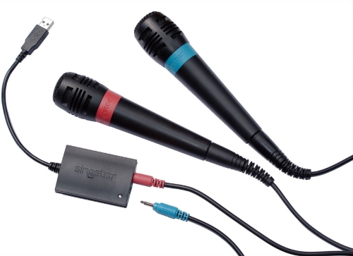 2 Original Sony SingStar Mikrofone inkl. USB-Adapter (PS2/PS3/PS4) [PlayStation 4]