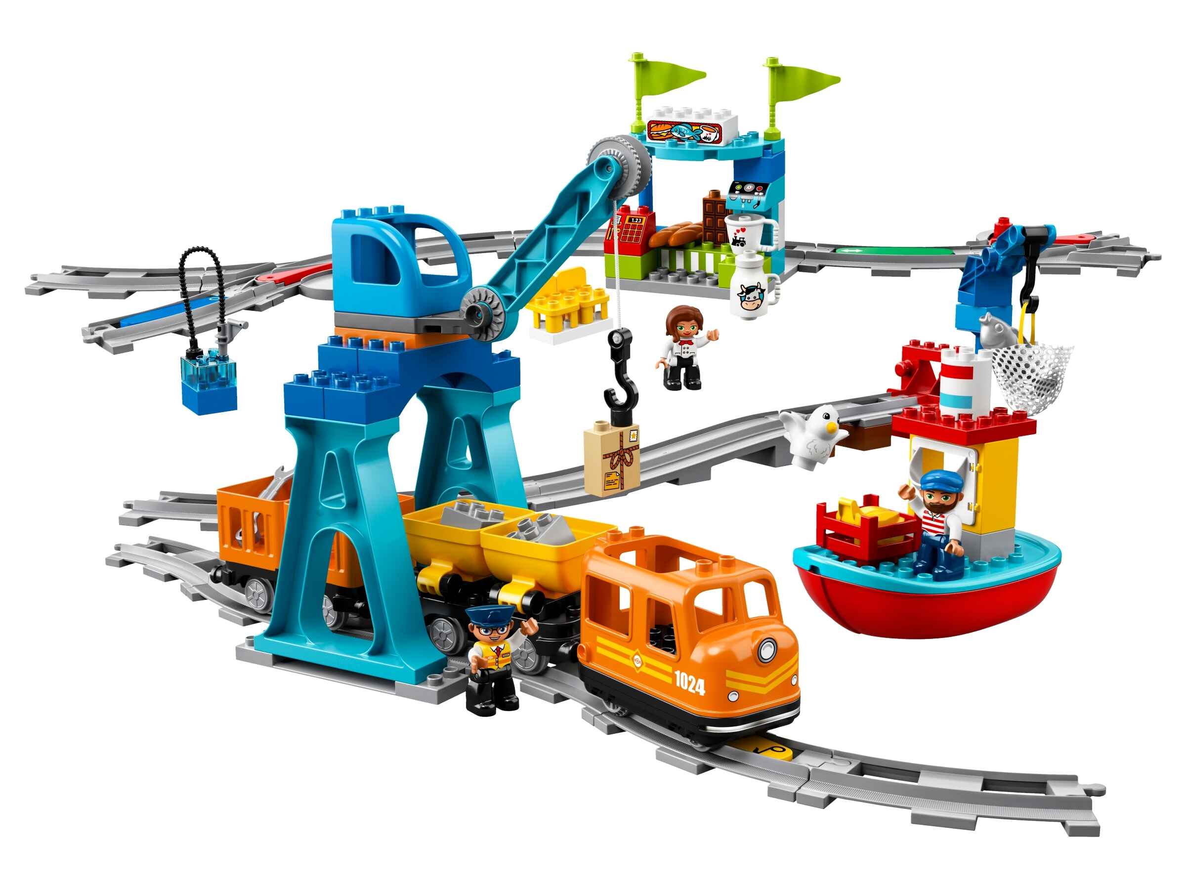 LEGO 10875 DUPLO Güterzug, Push u. Go-Lok, 5 farbige Funktionssteine