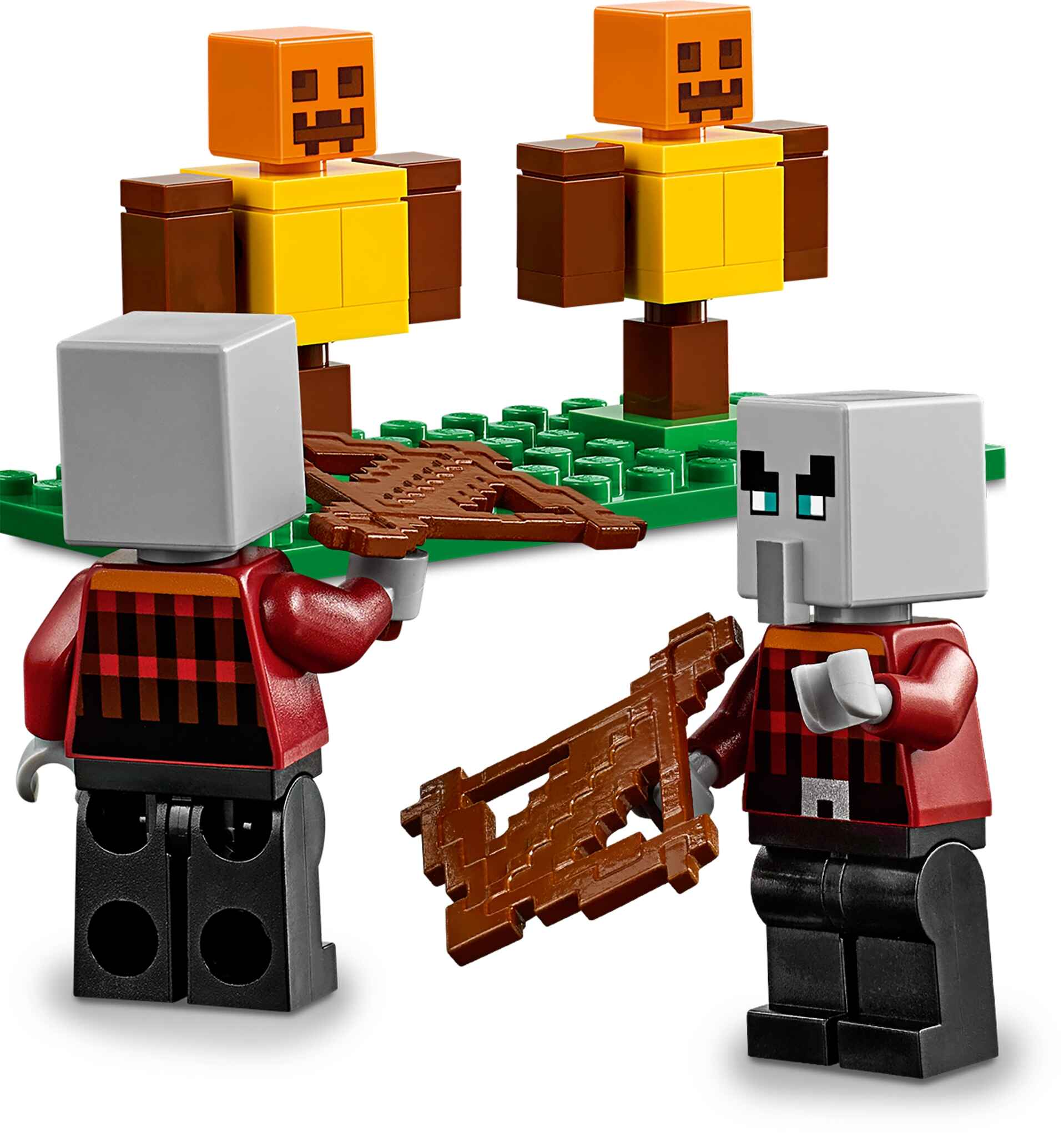 LEGO 21159 Minecraft Der Plünderer-Außenposten, Bauset mit Eisengolem