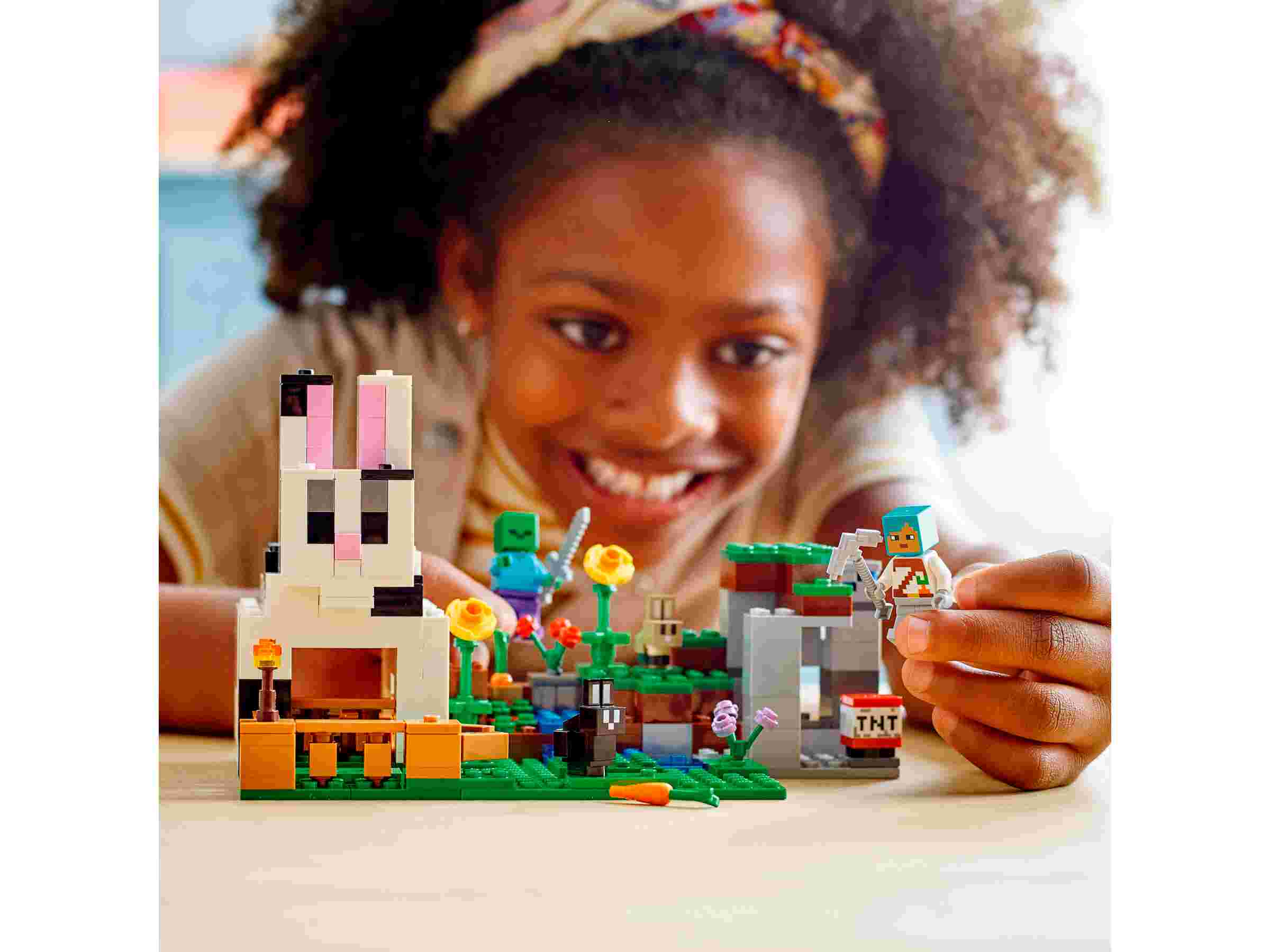 LEGO 21181 Minecraft Die Kaninchenranch mit Zähmer, Zombie und Tieren