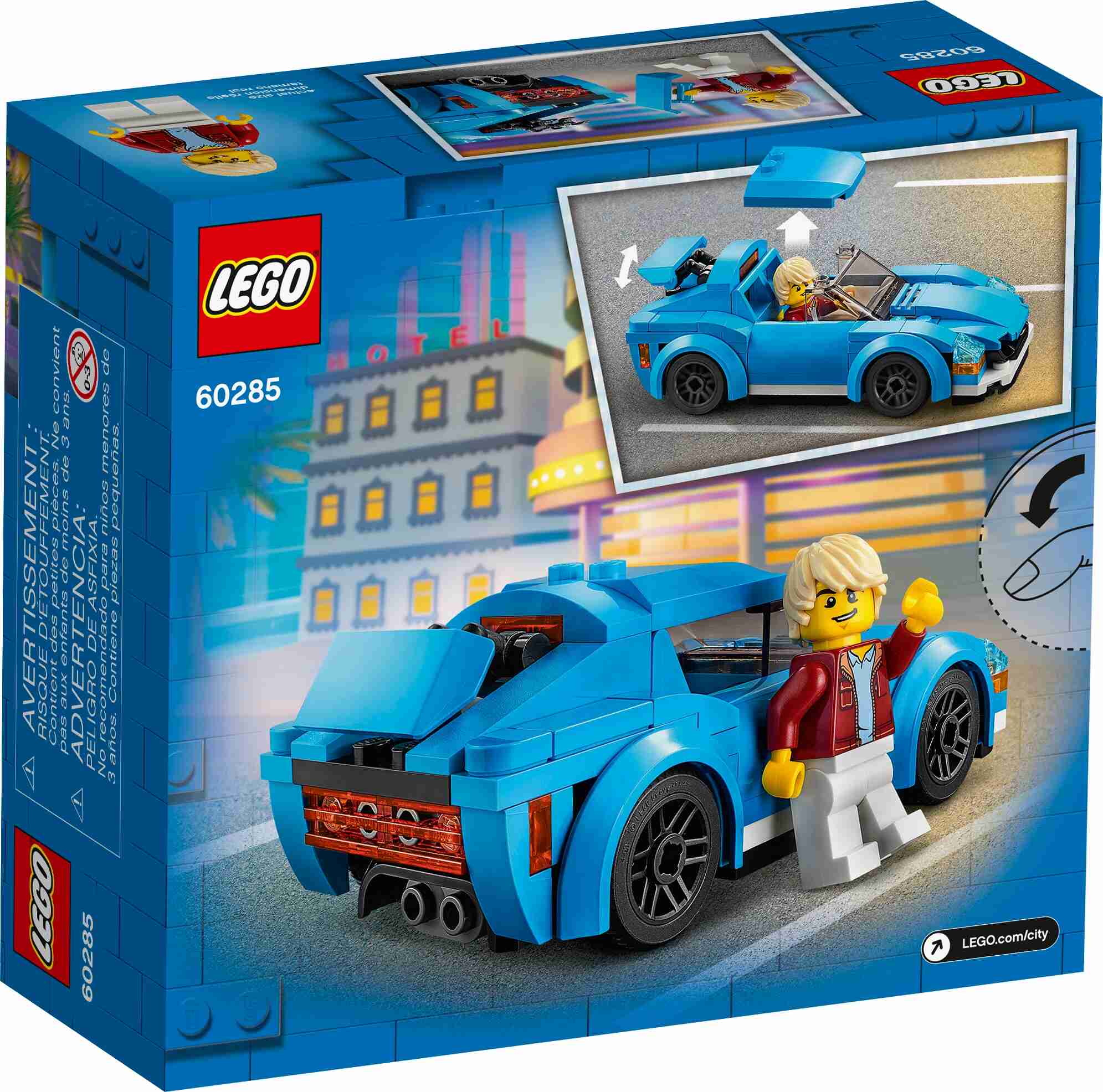 LEGO 60285 City Sportwagen mit abnehmbarem Dach und Minifigur