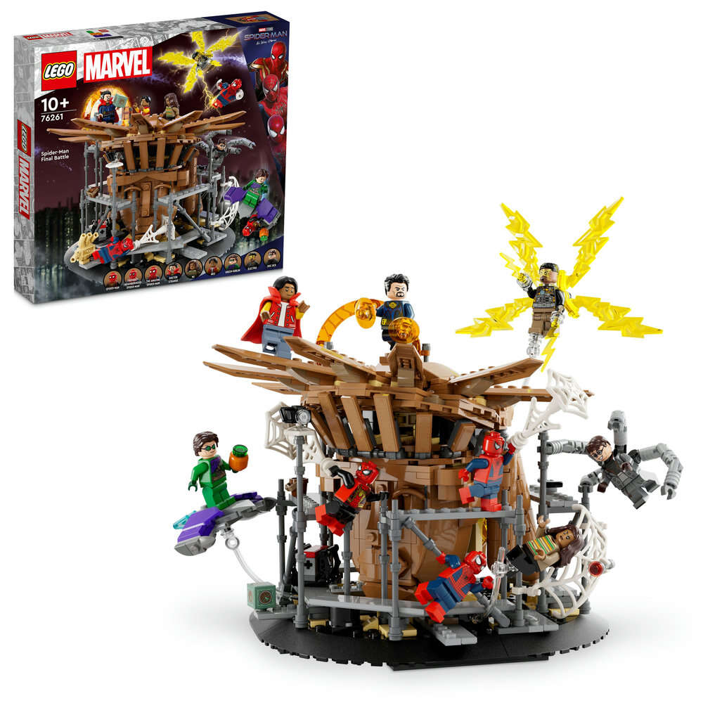 LEGO 76261 Marvel Super Heroes Spider-Mans großer Showdown, 9 Minifiguren