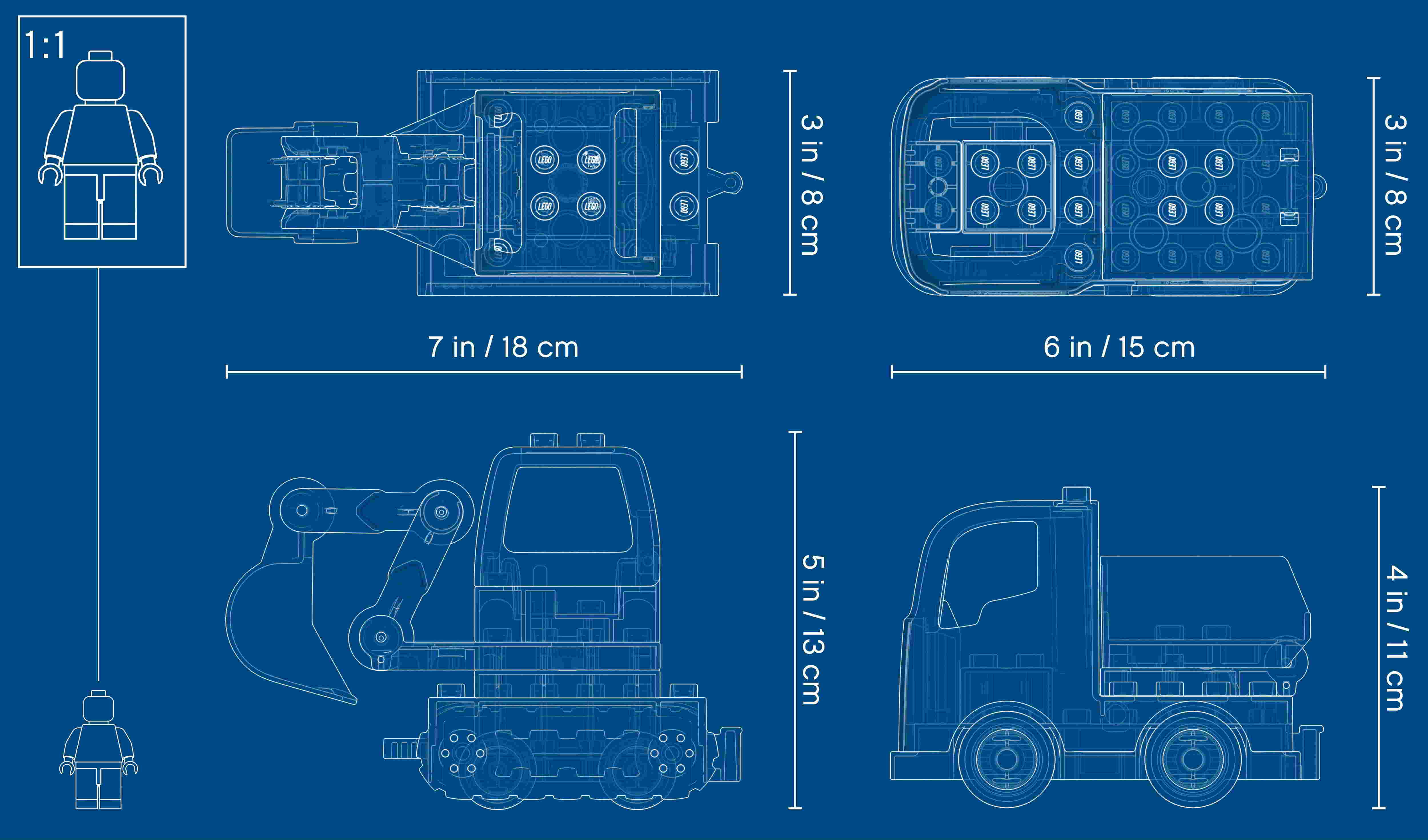 LEGO 10931 DUPLO Bagger und Laster Baufahrzeug Spielzeugset für Kleinkinder ab 2