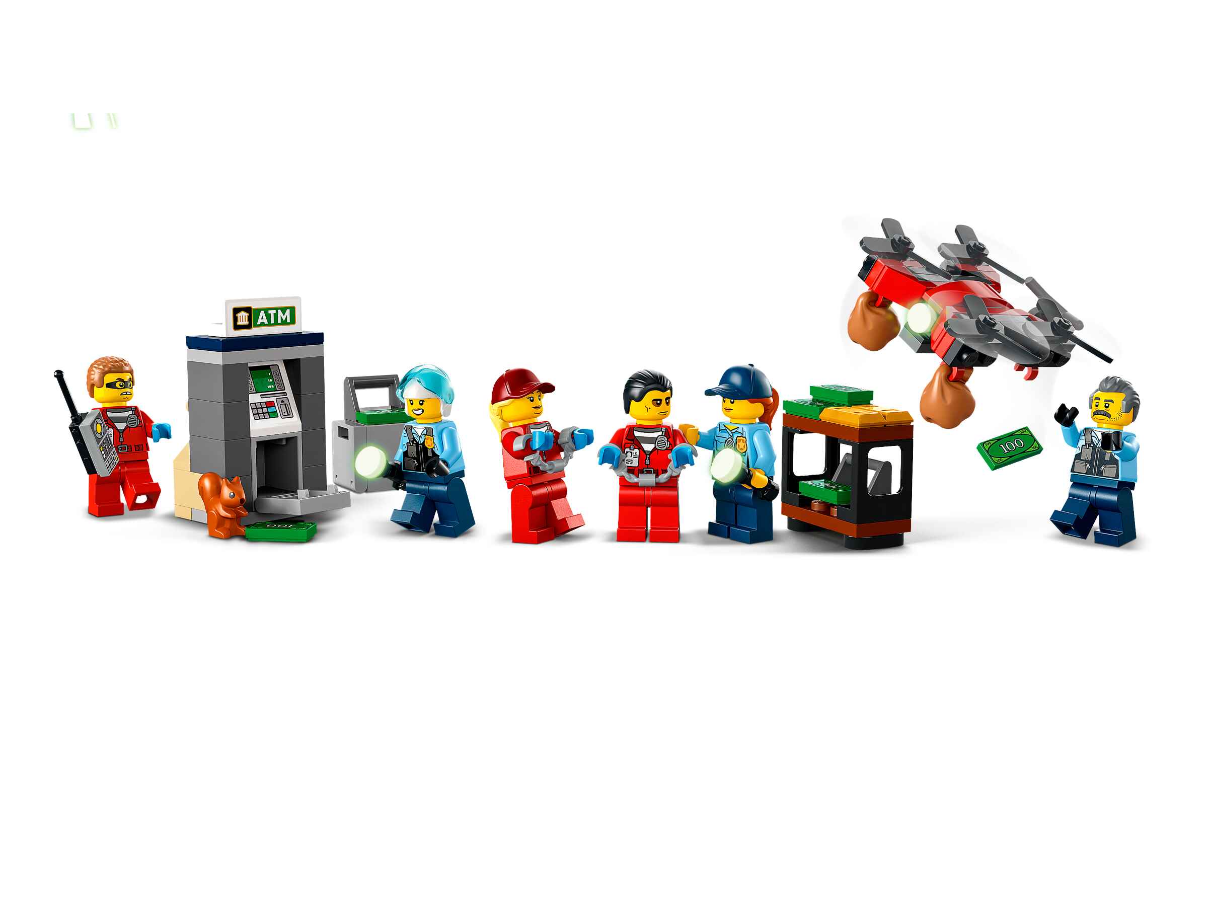 LEGO 60317 City Banküberfall mit Verfolgungsjagd, LKW, Hubschrauber, 6 Figuren