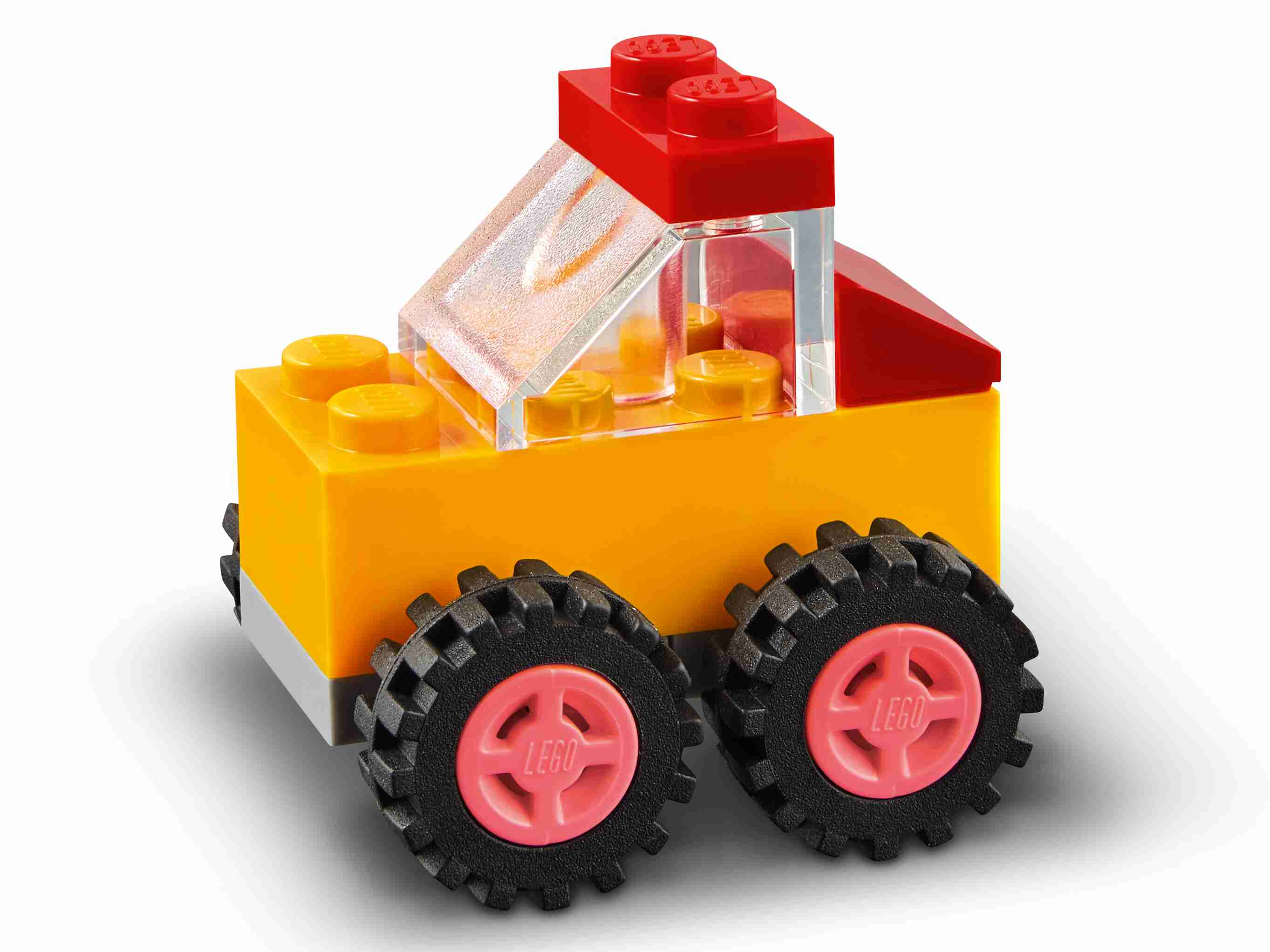 LEGO 11014 Classic Steinebox mit Rädern, Spielzeugauto, Zug, Bus und vielem mehr