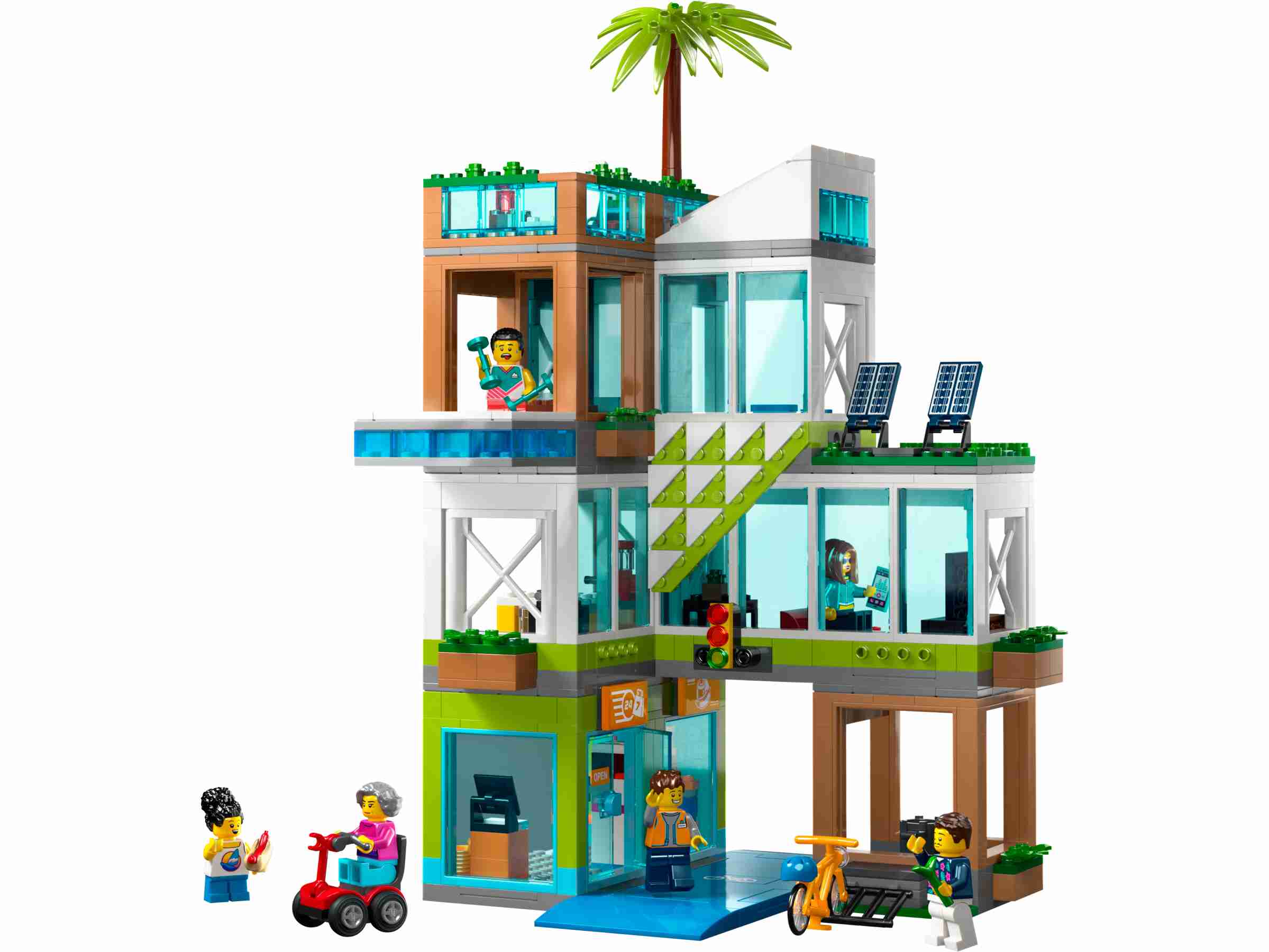 LEGO 60365 City Appartementhaus, Mini-Markt, 6 Minifiguren
