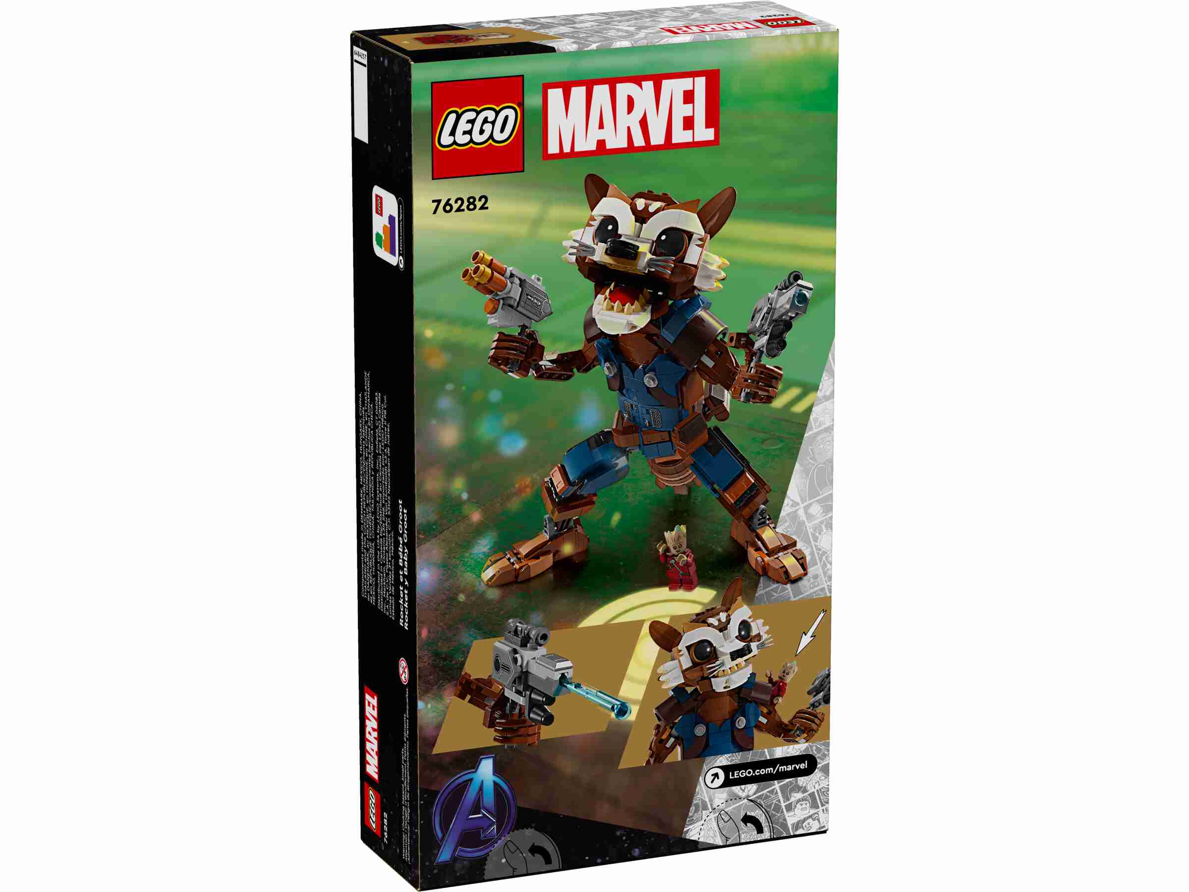 LEGO 76282 Marvel Rocket & Baby Groot, Bewegliche Actionfigur