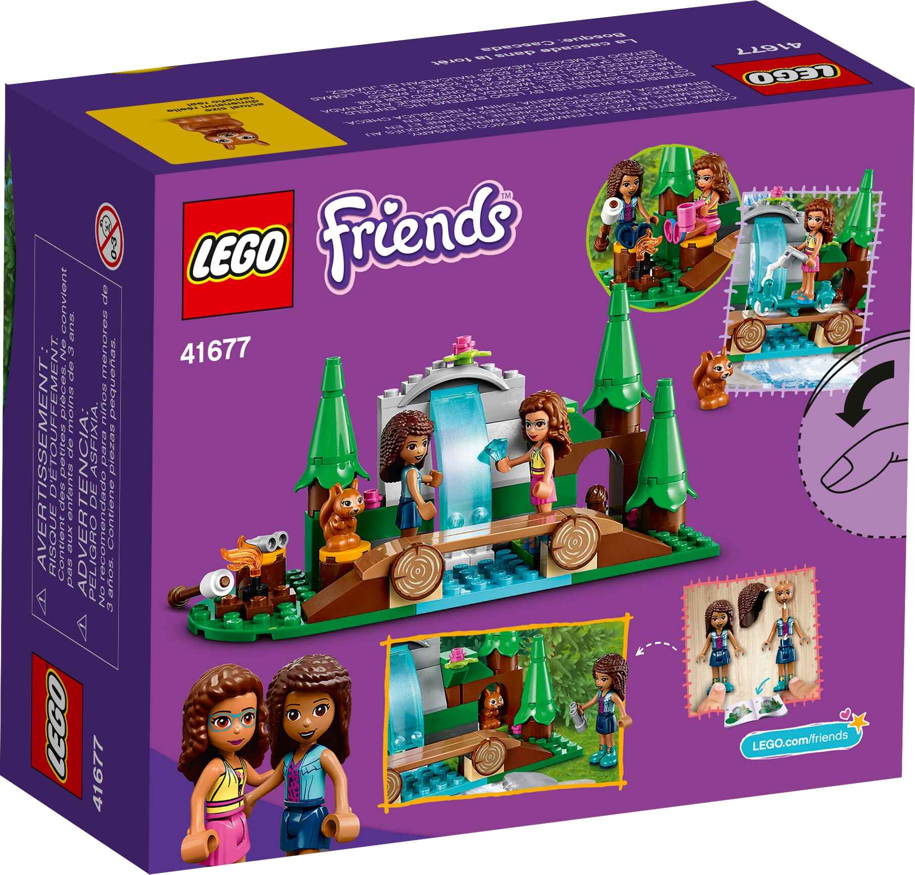 LEGO 41677 LEGO Friends Wasserfall im Wald, Camping Spielzeug