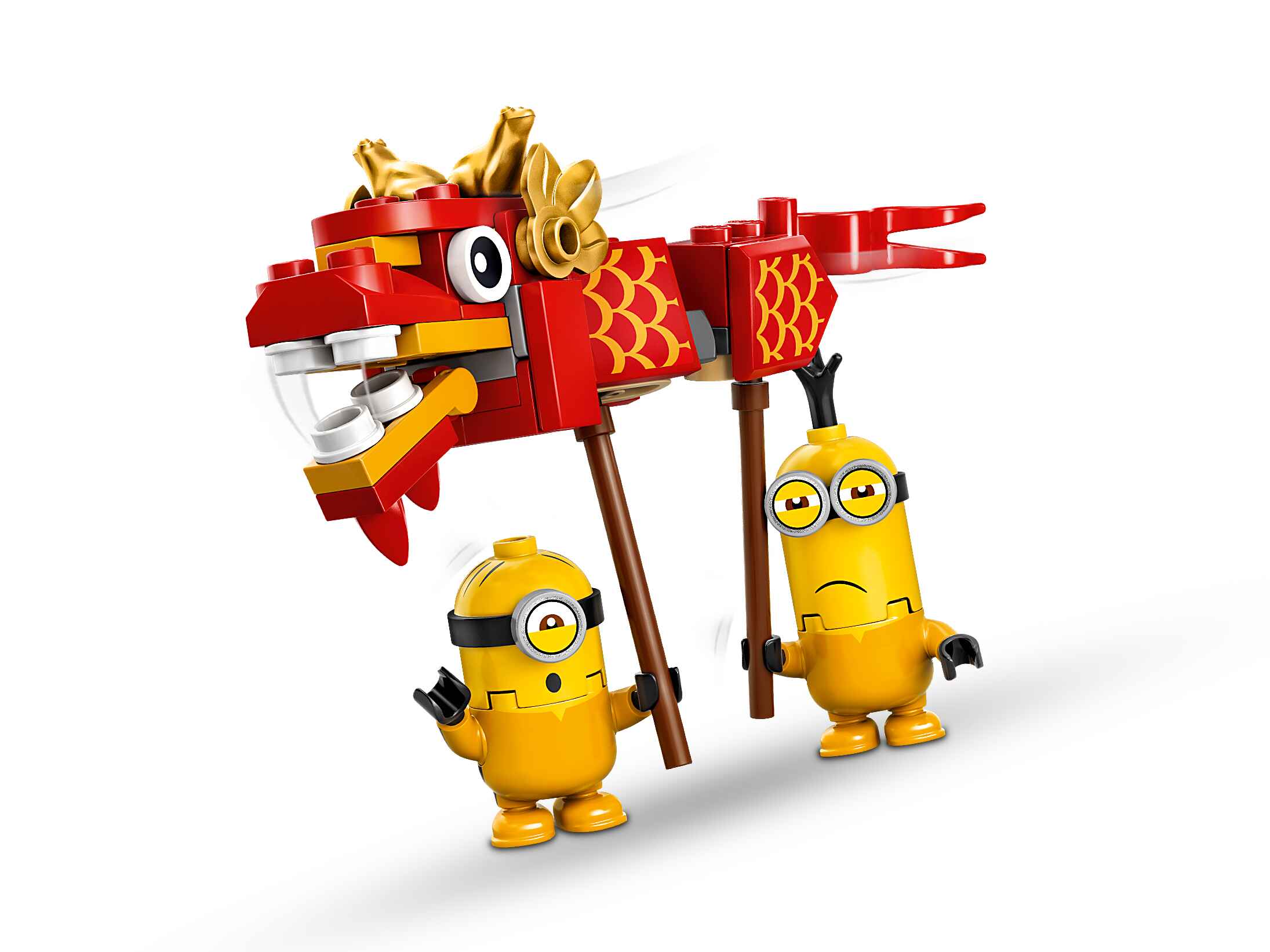 LEGO 75550 Minions Kung Fu Tempel, Figuren: Otto, Kevin und Stuart