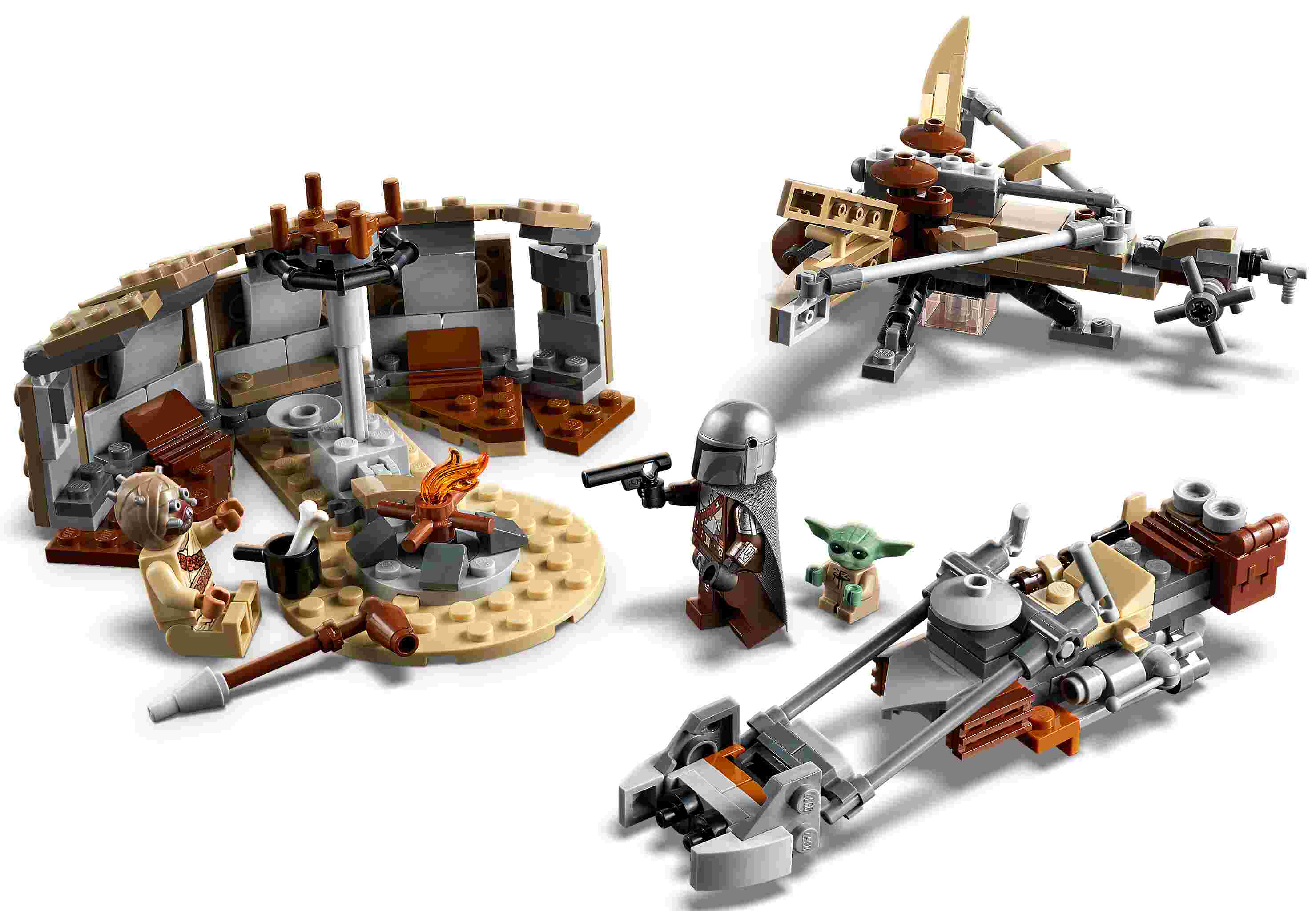 LEGO 75299 Star Wars: The Mandalorian Ärger auf Tatooine Bauset mit Baby Yoda
