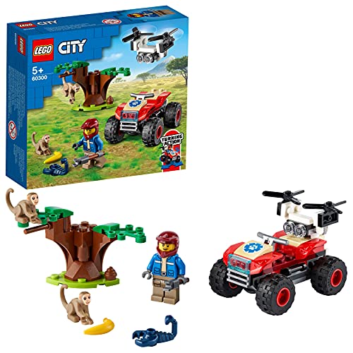 LEGO 60300 City Wildlife Tierrettungs-Quad, Forscher, 2 Affen, Skorpion
