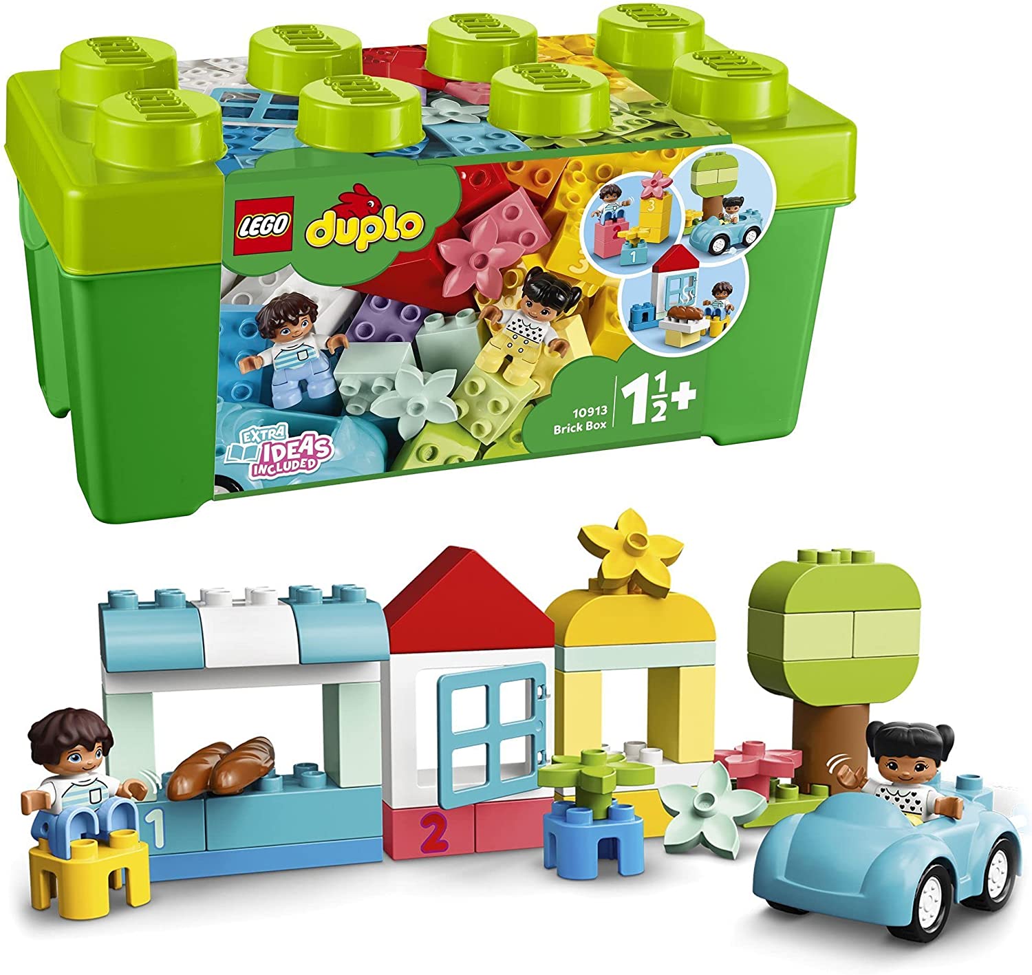 LEGO 10913 DUPLO Classic Steinebox Aufbewahrungsbox, Lernspielzeug Kleinkinder 