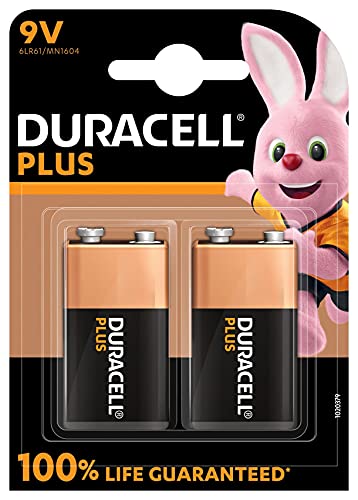 Duracell Plus 6LR61, 9V-Block Batterie, MX1604, 2er-Pack
