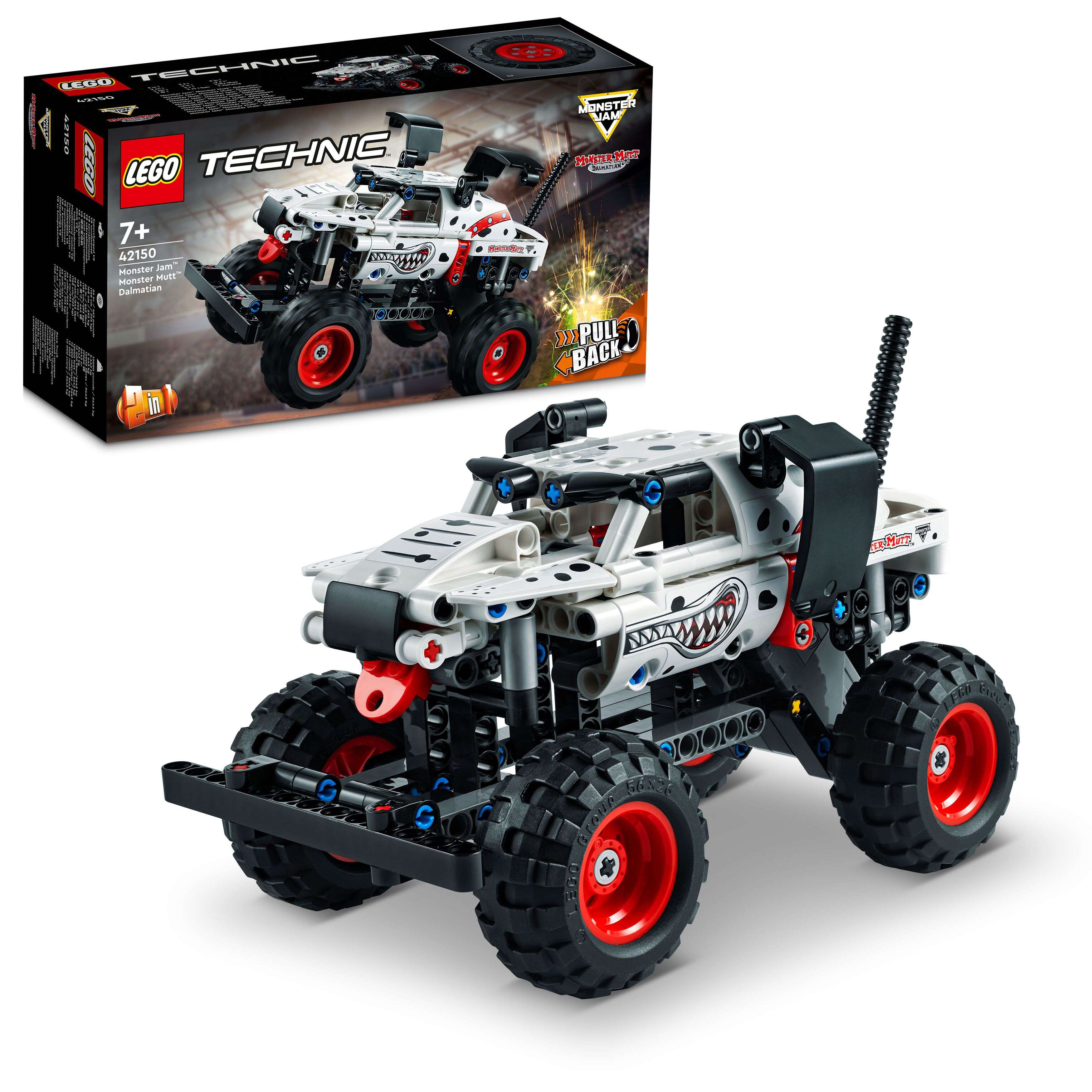 LEGO 42150 Technic Monster Jam™ Monster Mutt™ Dalmatian, 2-in-1-Spielzeug