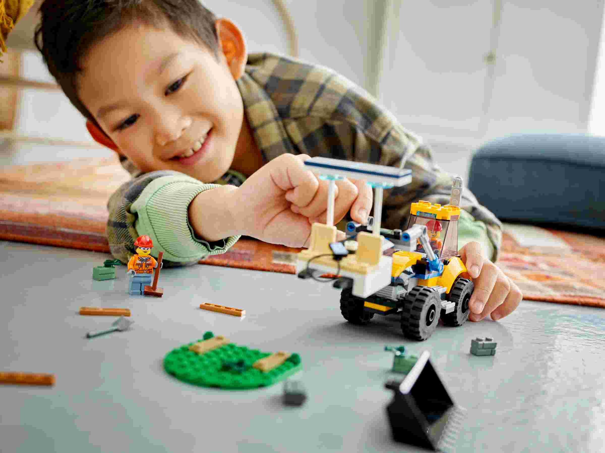 LEGO 60385 City Radlader, austauschbaren Anbaugeräten, Starken Fahrzeuge