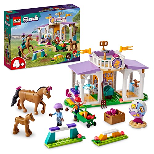 LEGO 41746 Friends Reitschule, 2 Spielfiguren, Pferd, Fohlen