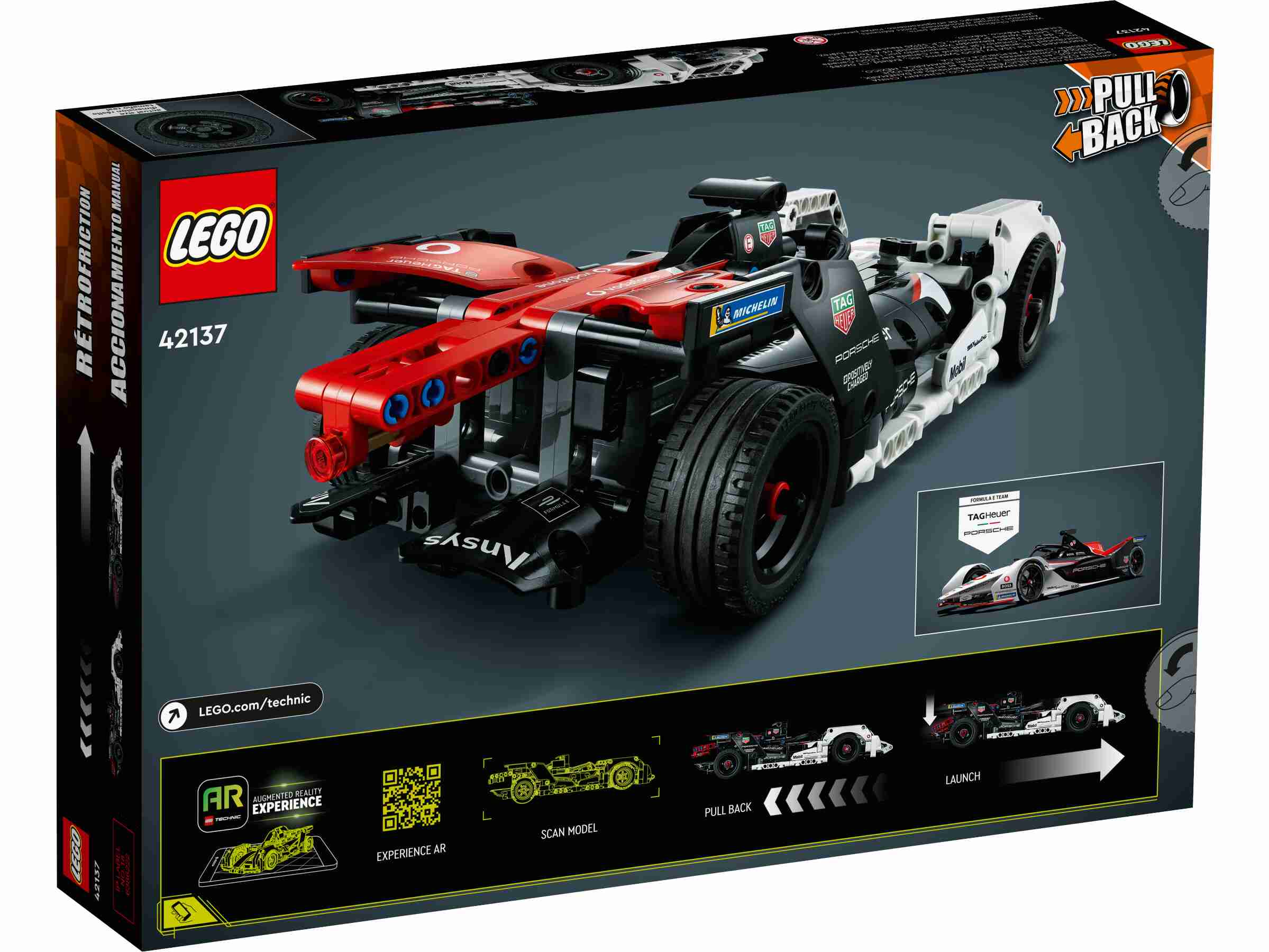 LEGO 42137 Technic Formula E Porsche 99X Electric, mit Rückziehmotor und AR-App
