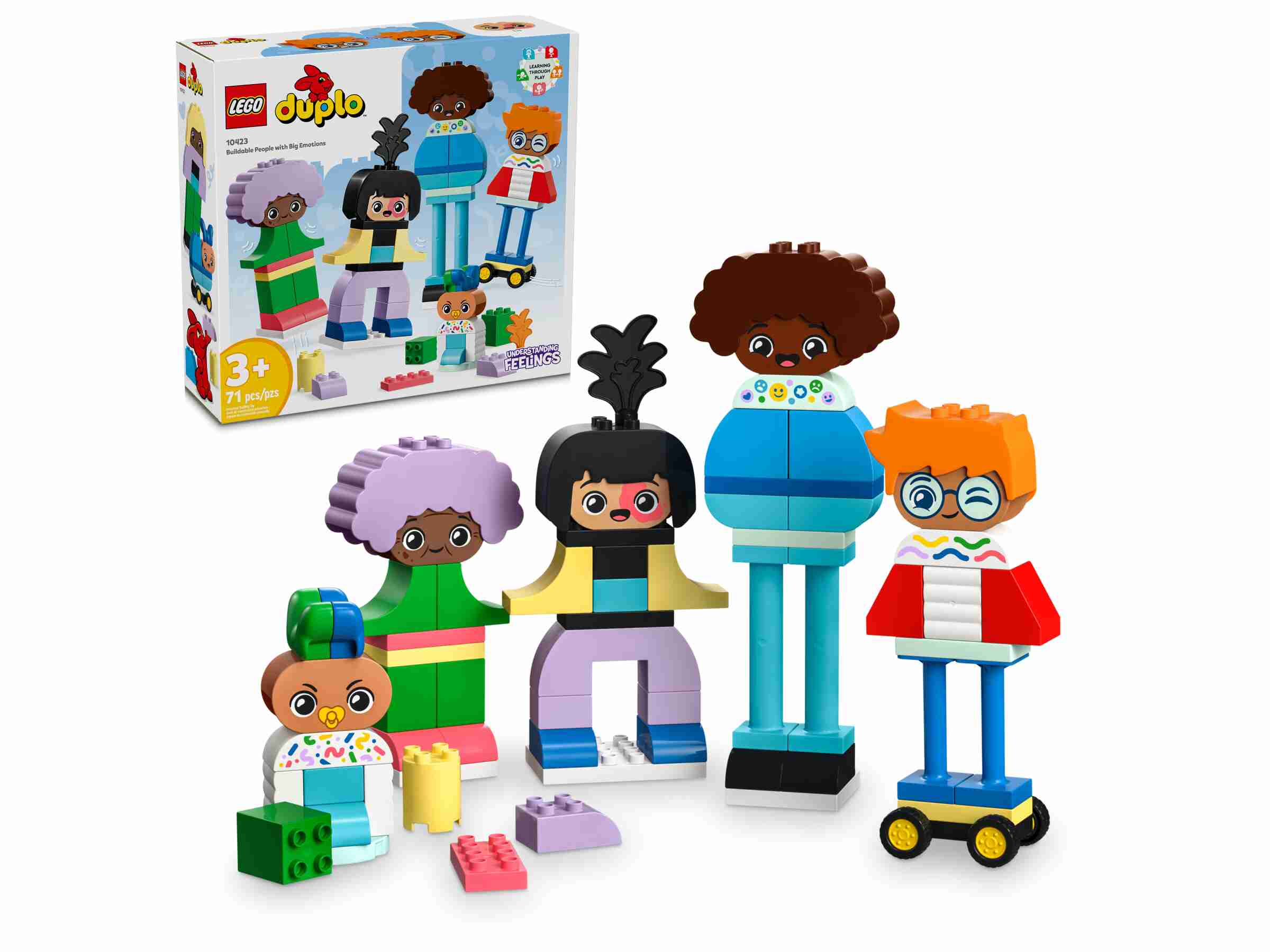 LEGO 10423 DUPLO Baubare Menschen mit großen Gefühlen, 5 Figuren, 10 Gesichter