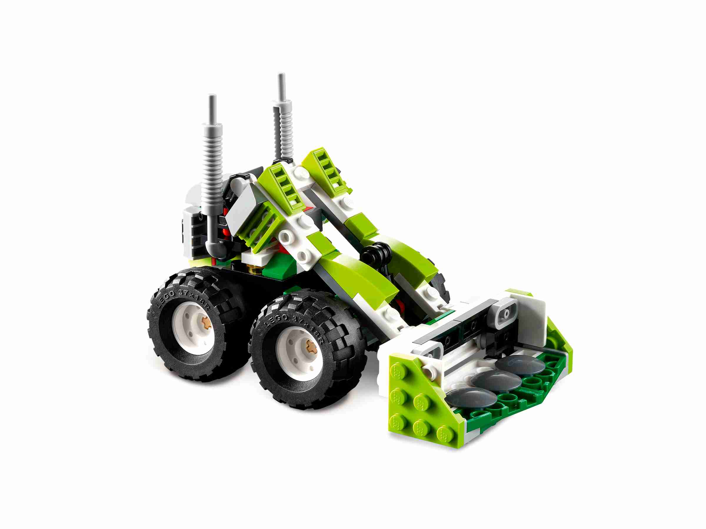 LEGO 31123 Creator 3-in-1 Geländebuggy, Quad, Kompaktlader und Bagger