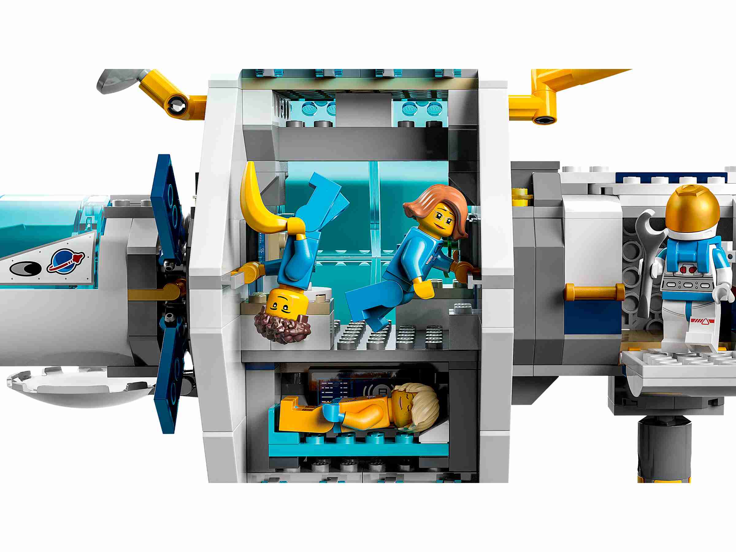 LEGO 60349 City Mond-Raumstation, Raumkapsel, 5 Astronauten-Minifiguren