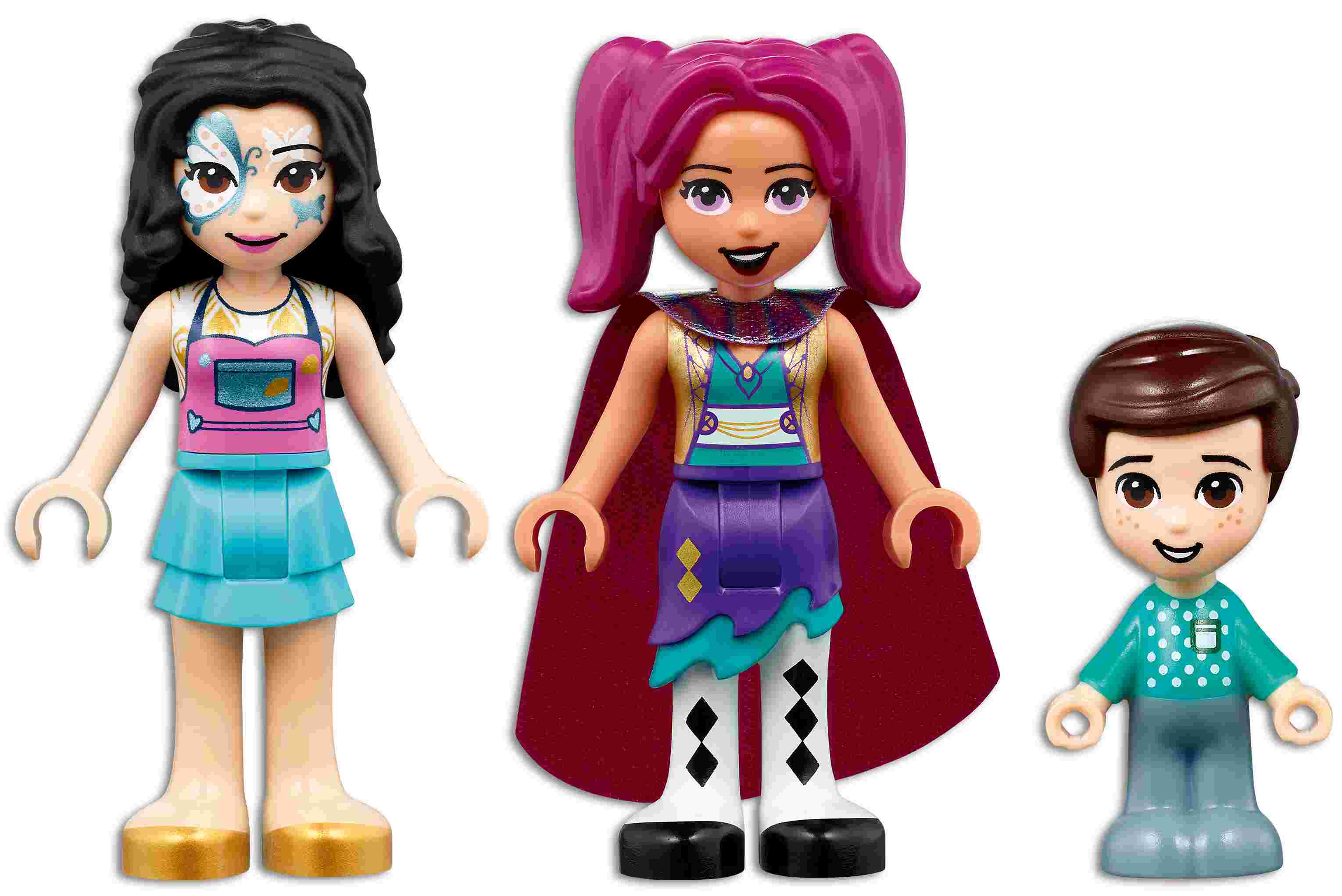 LEGO 41687 Friends Magische Jahrmarktbuden, 3 Figuren, leuchtende Steine