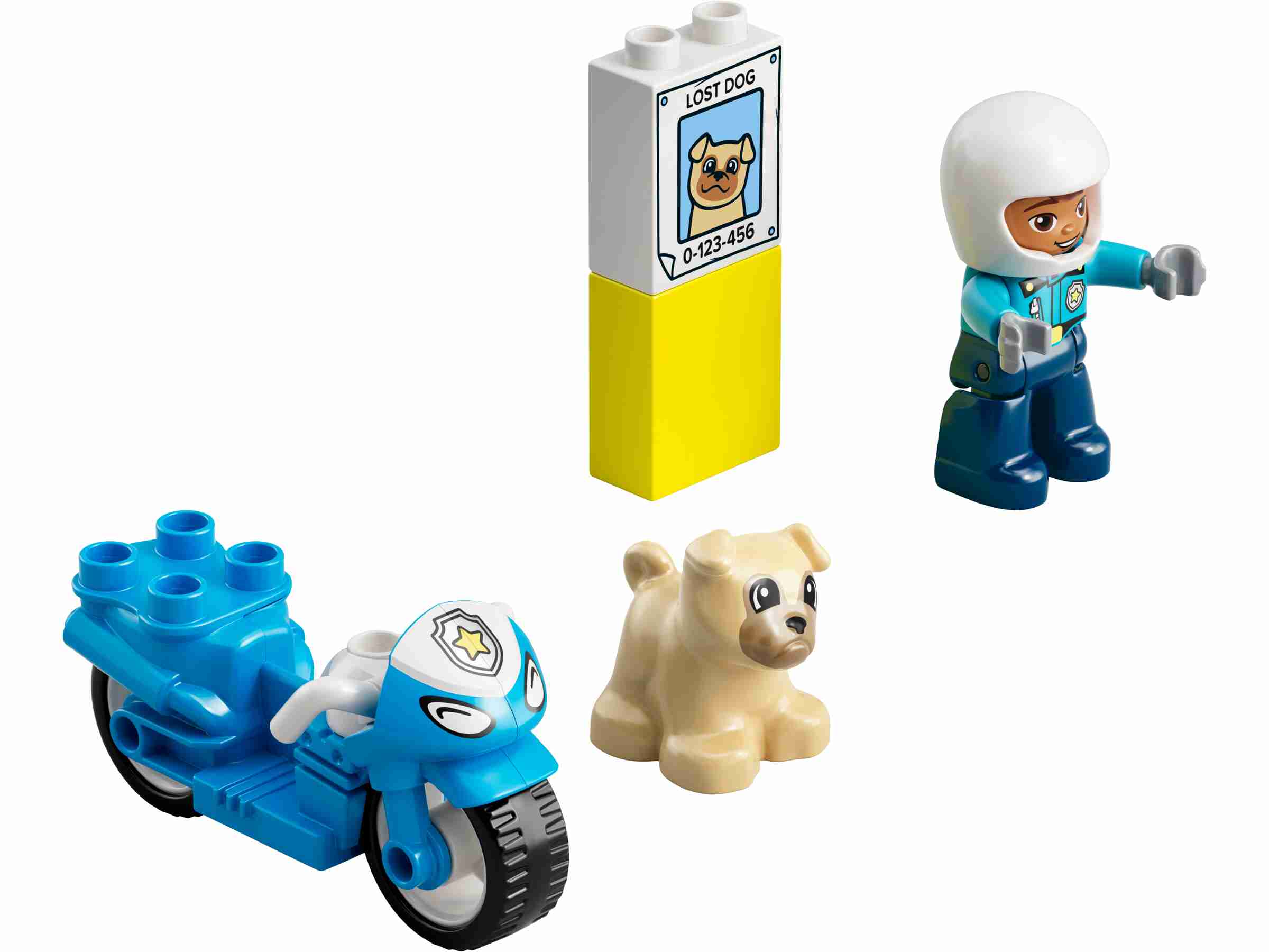 LEGO 10967 DUPLO Polizeimotorrad, Polizist und Hund