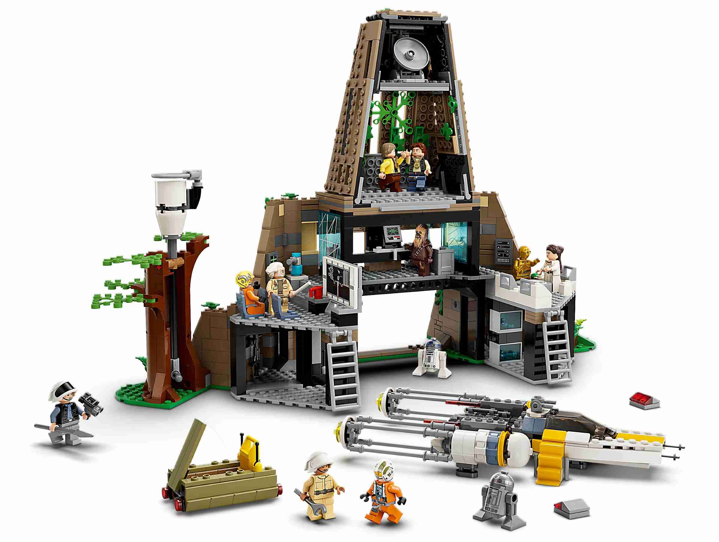 LEGO 75365 Star Wars Rebellenbasis auf Yavin 4, 10 Minifiguren, Y-Wing
