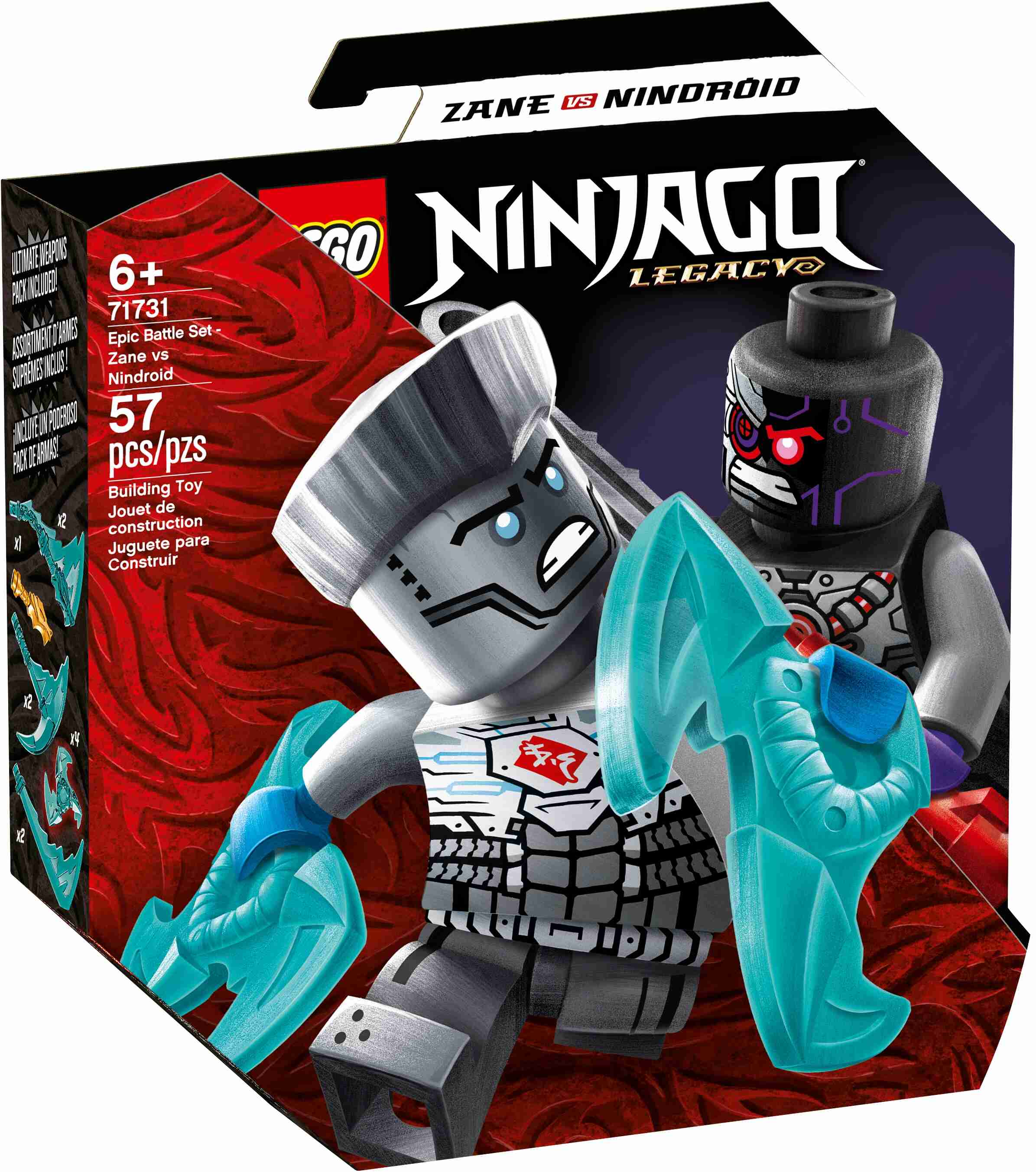 LEGO 71731 NINJAGO Battle Set: Zane vs. Nindroid mit Actionkreisel