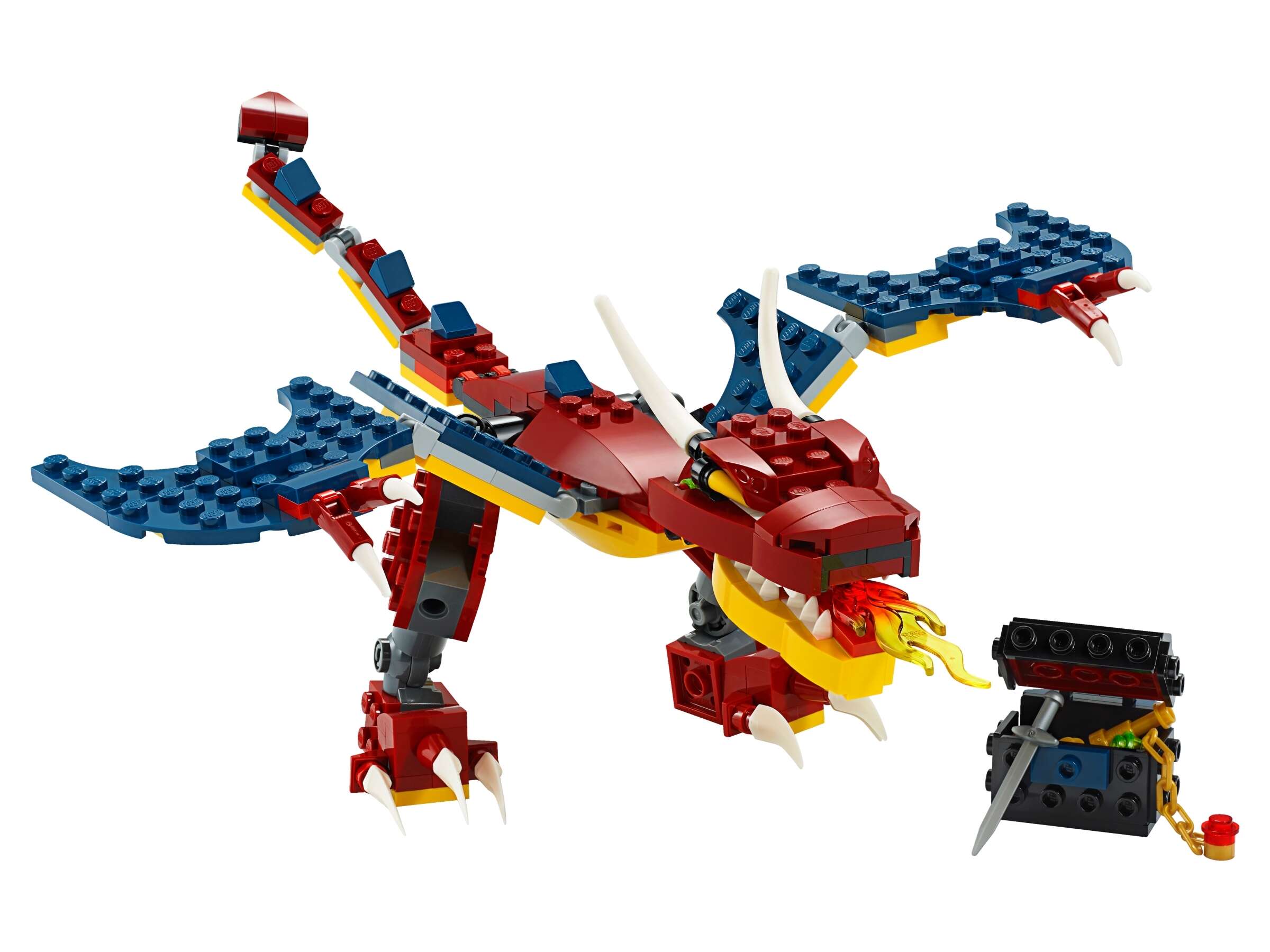 LEGO 31102 Creator 3-in-1 Feuerdrache, Säbelzahntiger oder Skorpion Bauset