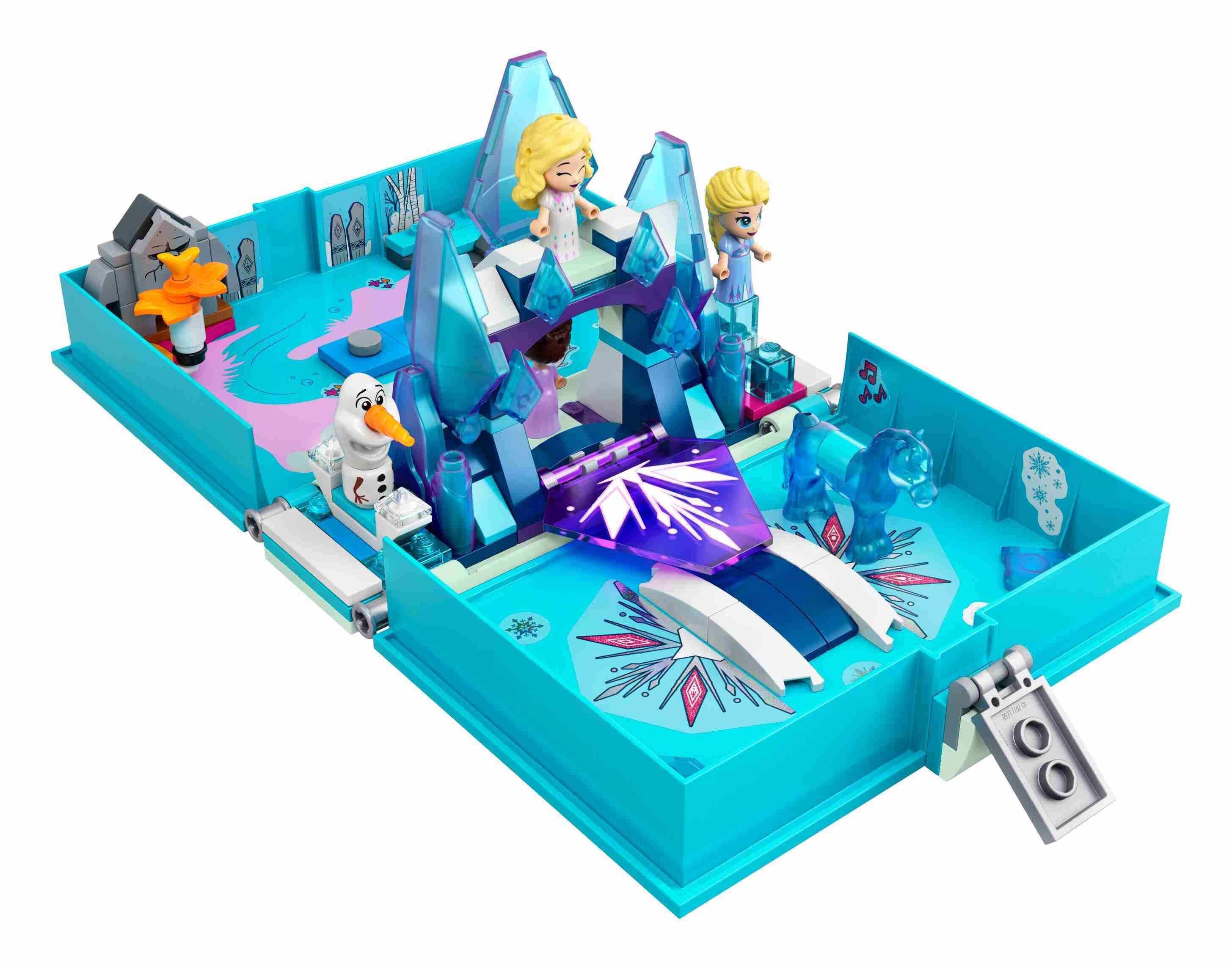 LEGO 43189 Disney Princess Elsas Märchenbuch, Frozen 2, 3 Mikro-Spielfiguren