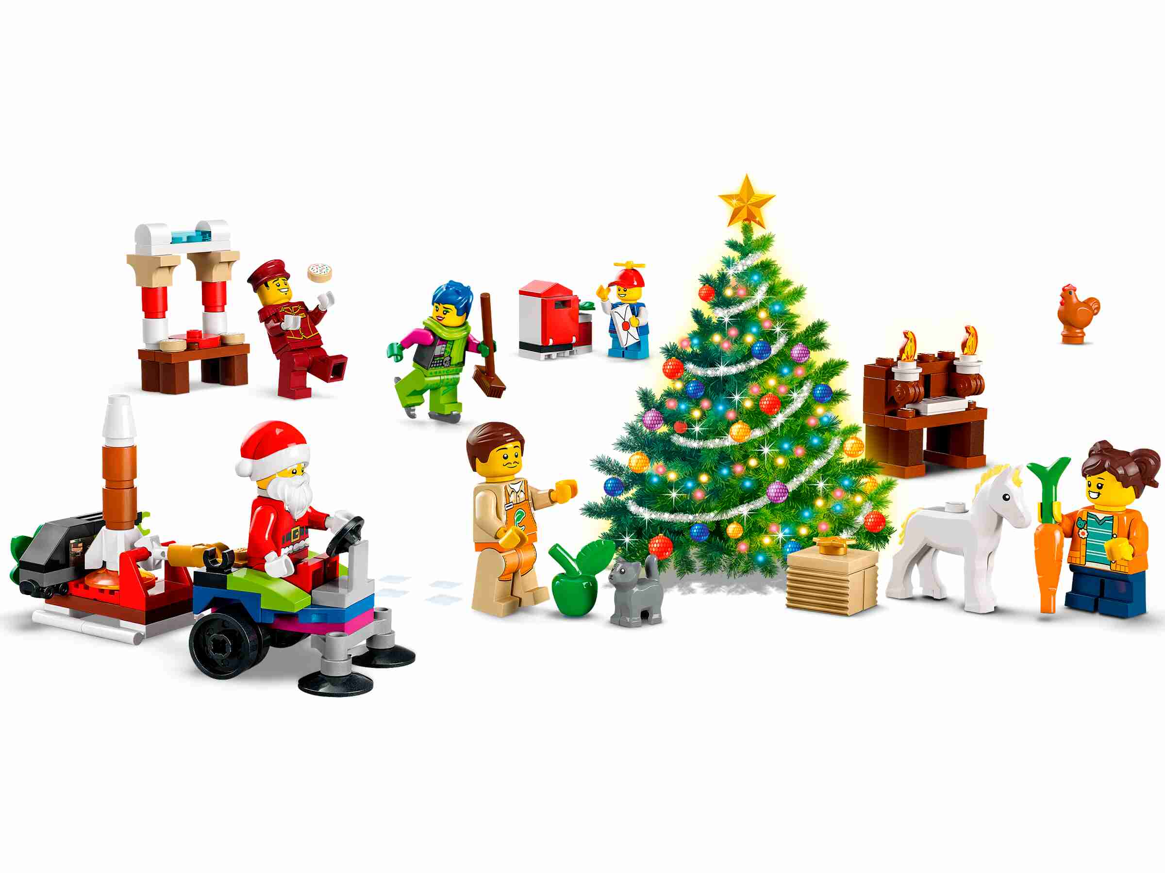 LEGO 60352 City Adventskalender 2022 mit Weihnachtsmann u. festlicher Spielmatte