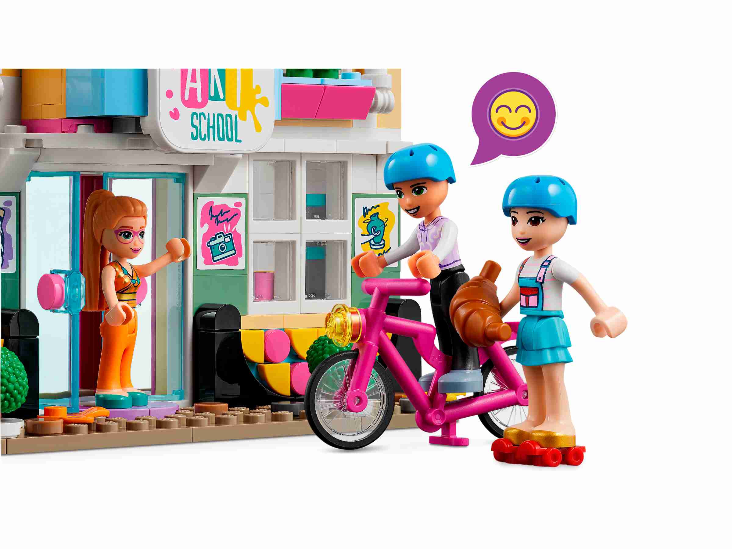 LEGO 41711 Friends Emmas Kunstschule, Heartlake City Schule mit 3 Mini-Puppen