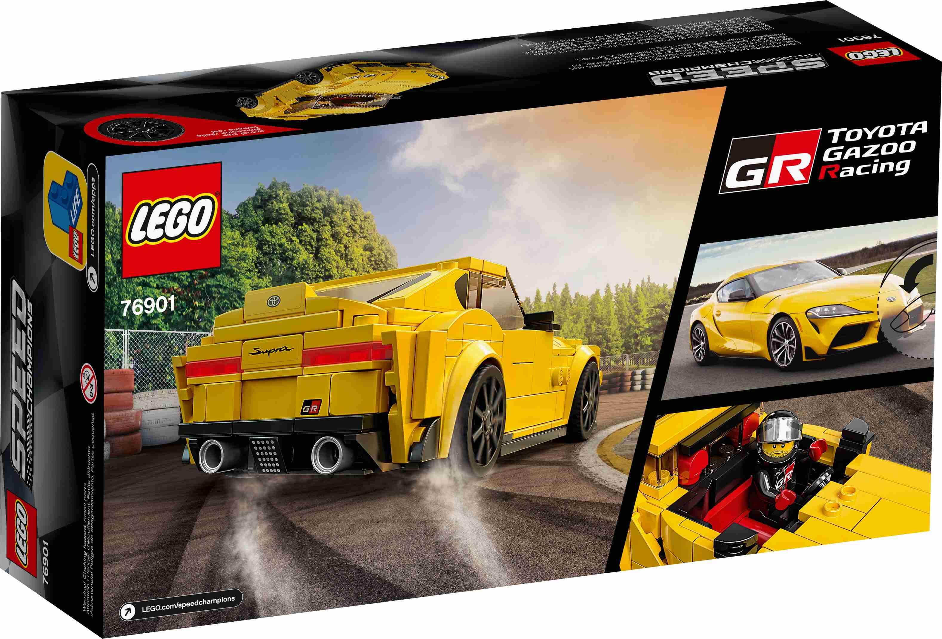 LEGO 76901 Speed Champions Toyota GR Supra, Modellauto zum selber Bauen