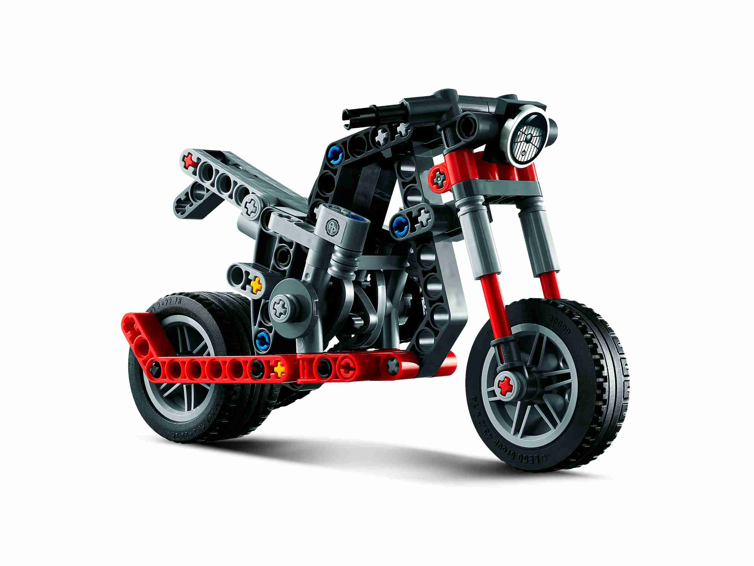 LEGO 42132 Technic Chopper Abenteuer-Bike, 2-in-1 Bausatz, Motorrad-Spielzeug