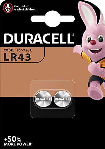 Duracell LR43, 1.5V Alkaline Batterie, LR1142, AG12, 2er-Pack