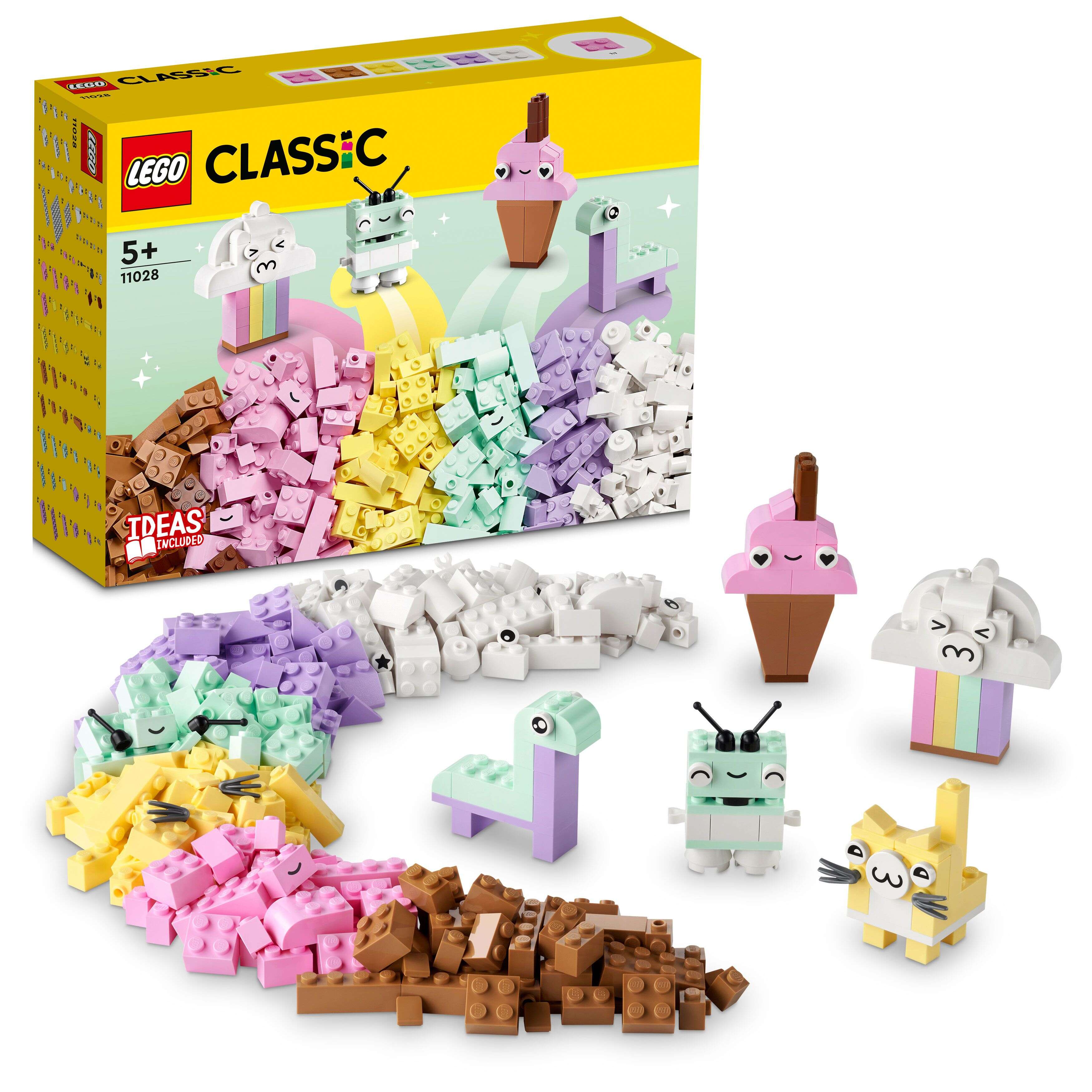 LEGO 11028 Classic Pastell Kreativ-Bauset, Bauanleitungen für 5 Modelle