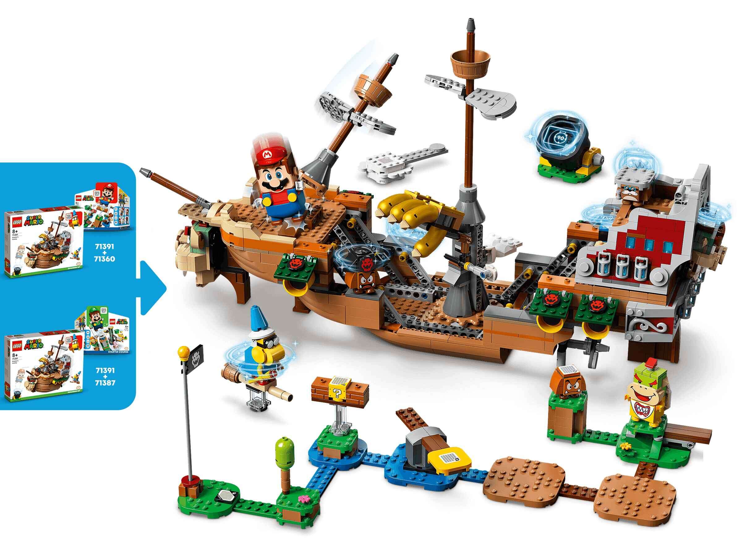 LEGO 71391 Super Mario Bowsers Luftschiff – Erweiterungsset mit 3 Figuren