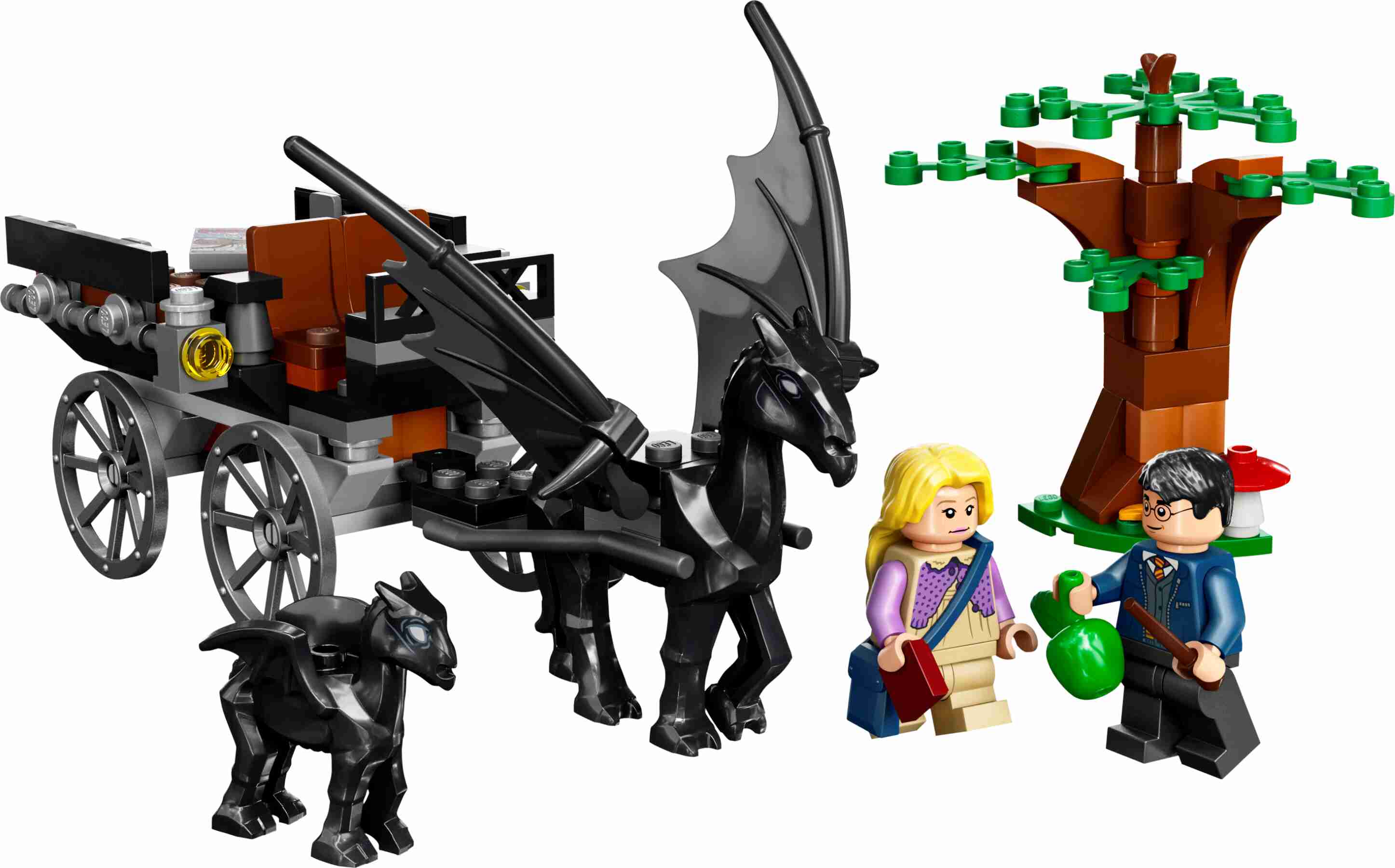 LEGO 76400 Harry Potter Hogwarts Kutsche mit Thestralen, Luna Lovegood u. Pferde