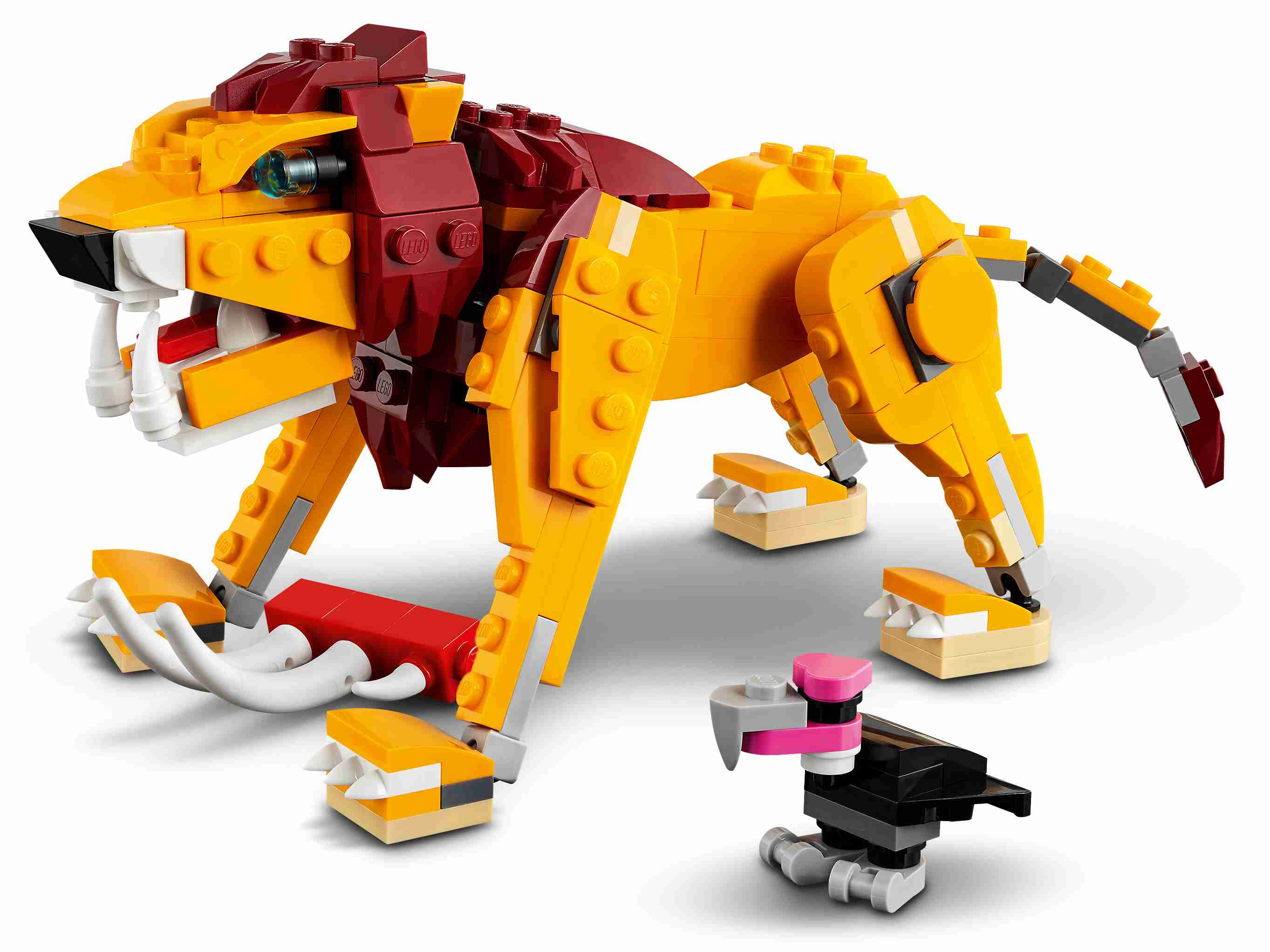 LEGO 31112 Creator 3-in-1 Wilder Löwe, Strauß oder Warzenschwein, enthält Geier