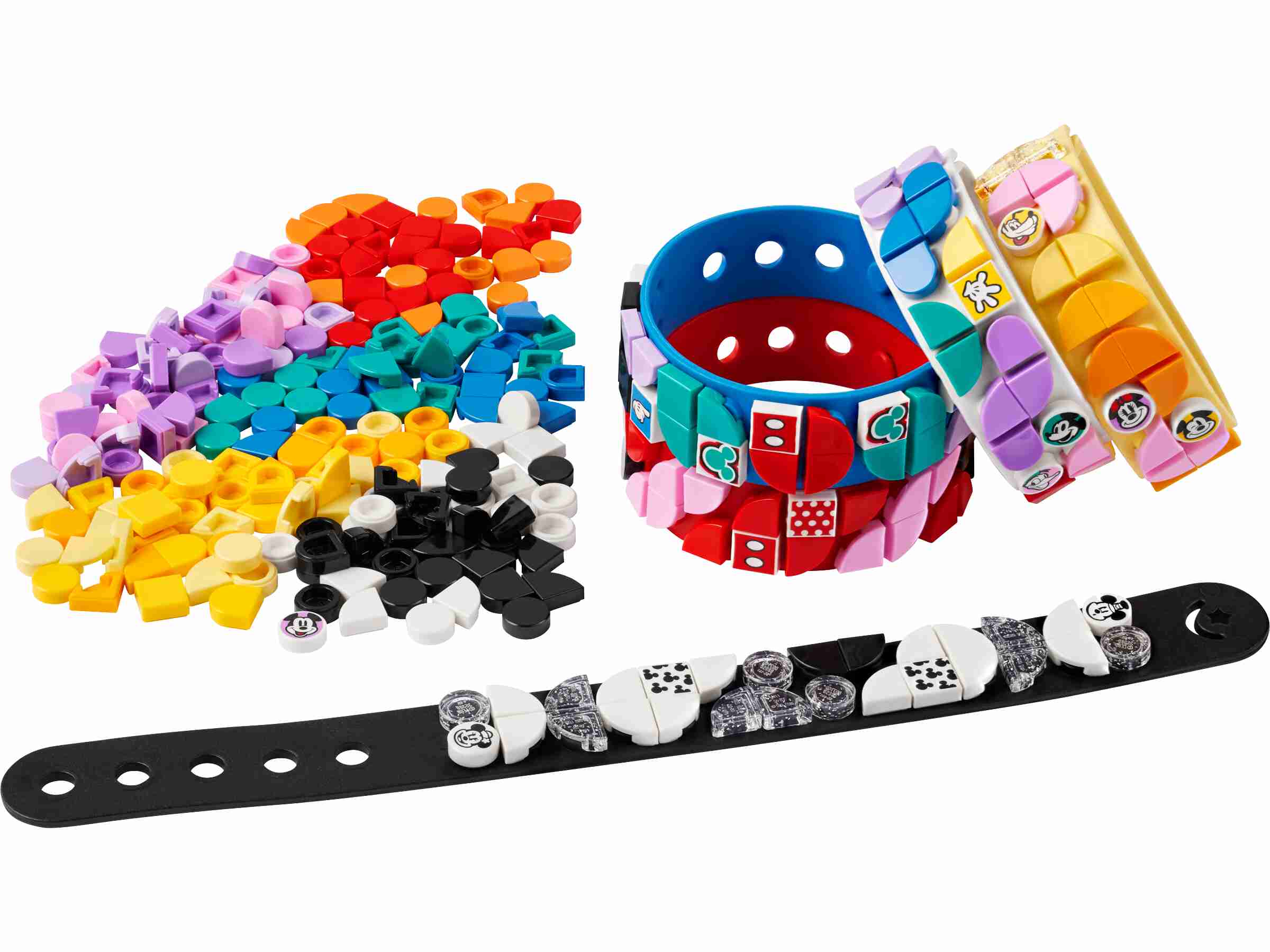LEGO 41947 DOTS Disney Mickys Armband-Kreativset, 5-in-1 Bastelset
