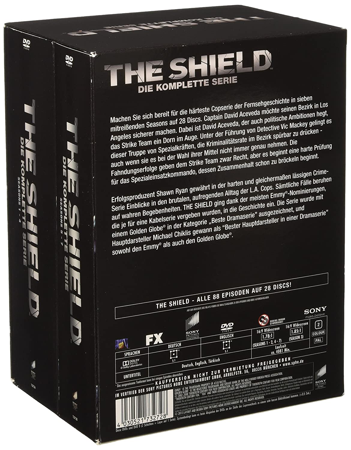 The Shield - Komplette Serie, Staffel Season 1 2 3 4 5 6 7