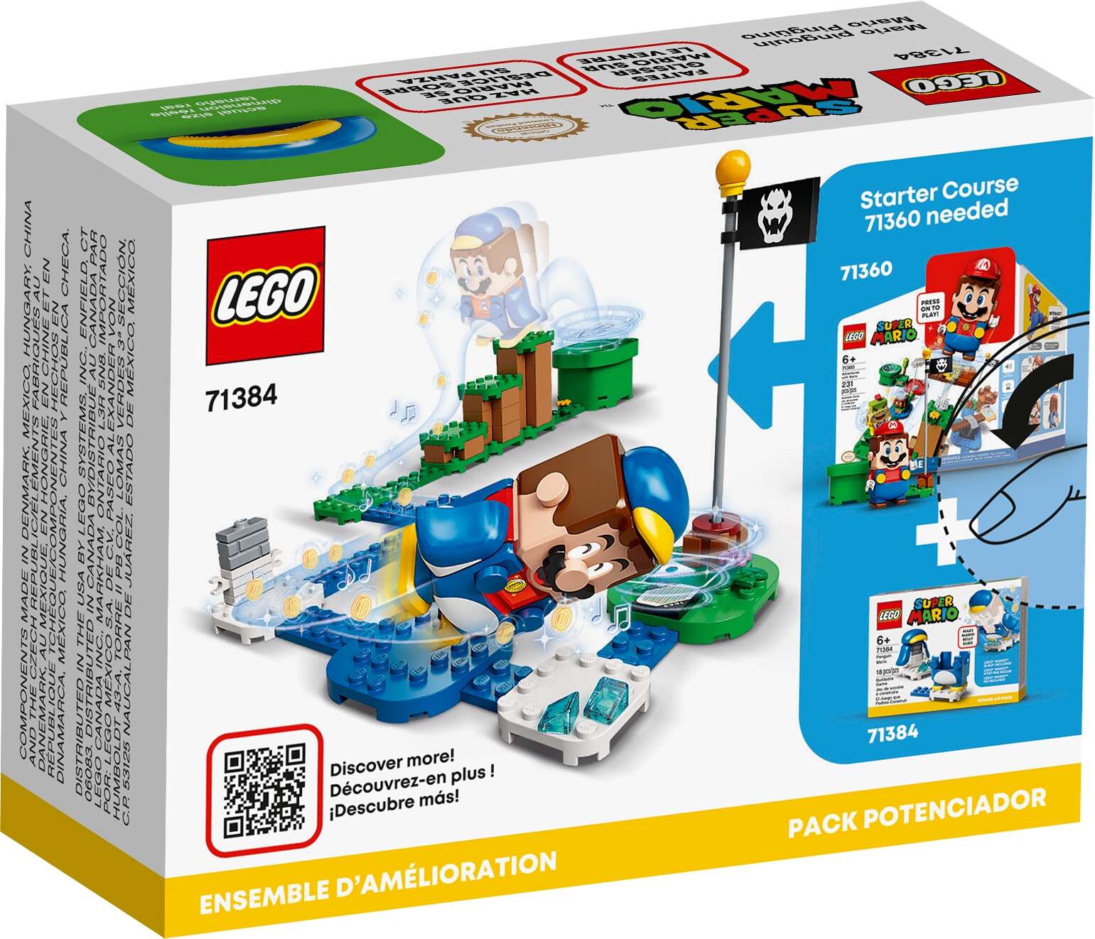 LEGO 71384 Super Mario Pinguin-Mario Anzug, Starterset erforderlich